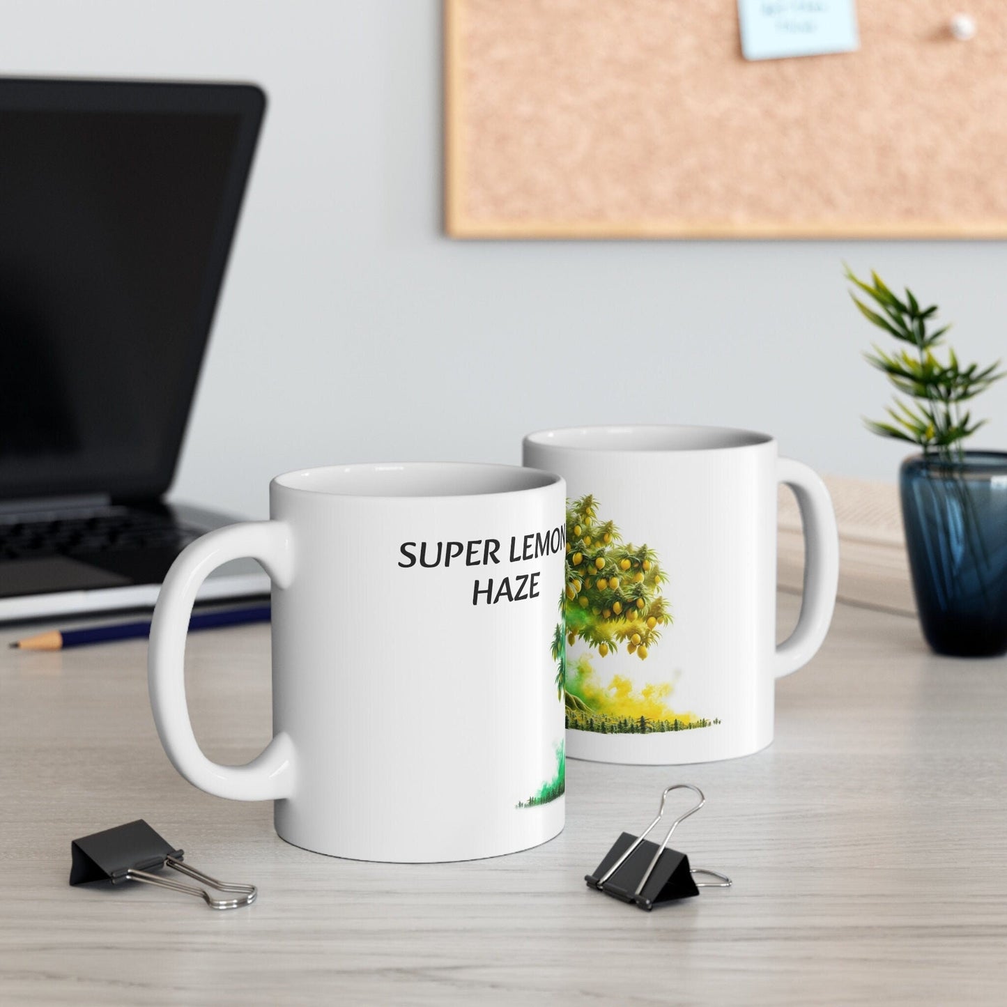 SUPER LEMON HAZE - Weed Coffee Mug (11oz) - Perfect Strains Gift for Smokers, Stoners, Growers; Wake and Bake / 420 Weed Mug, Marijuana Gift