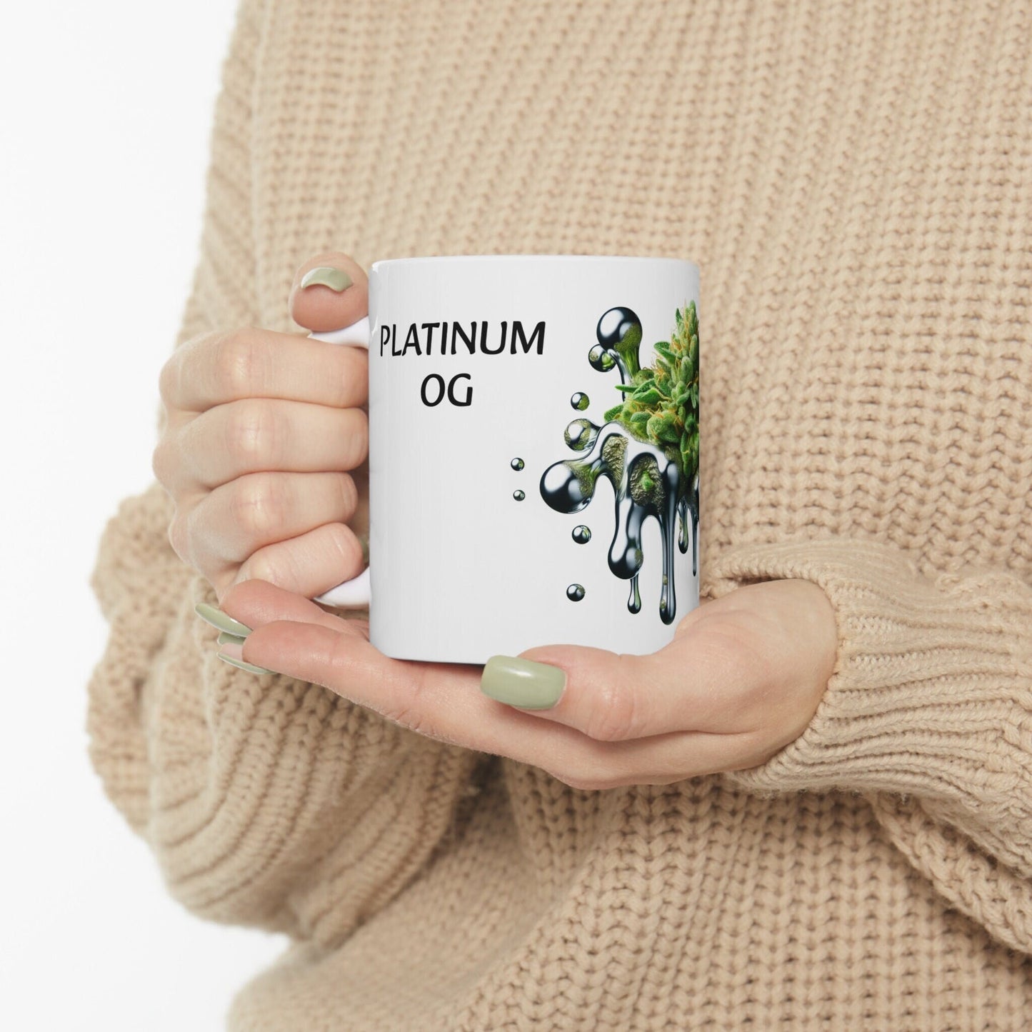 PLATINUM OG - Weed Coffee Mug (11oz) - Perfect Strains Gift for Smokers, Stoners, Growers; Wake and Bake Mug / 420 Weed Mug, Marijuana Gift