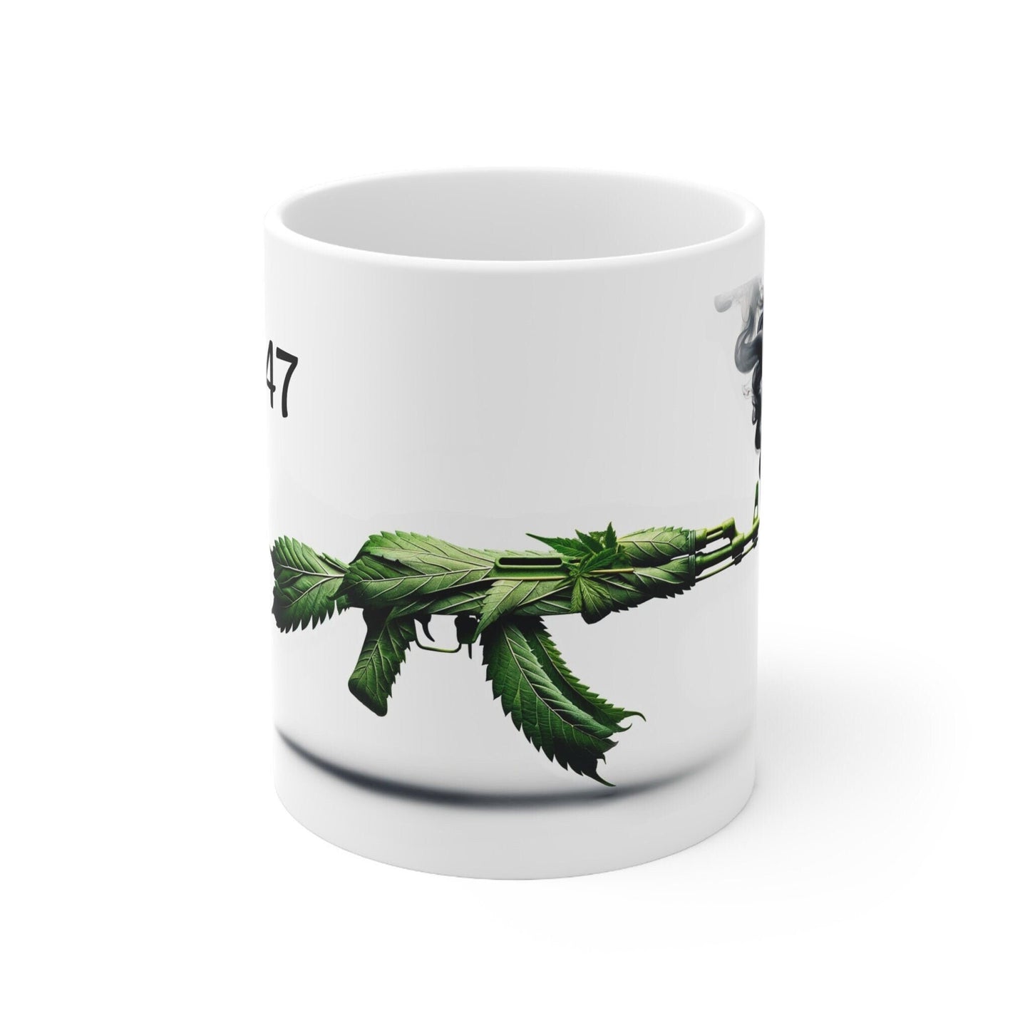 AK47 - Weed Coffee Mug (11oz) - Perfect Gift for Smokers, Stoners, Growers; Wake and Bake Mug / 420 Weed Mug, Marijuana Gift