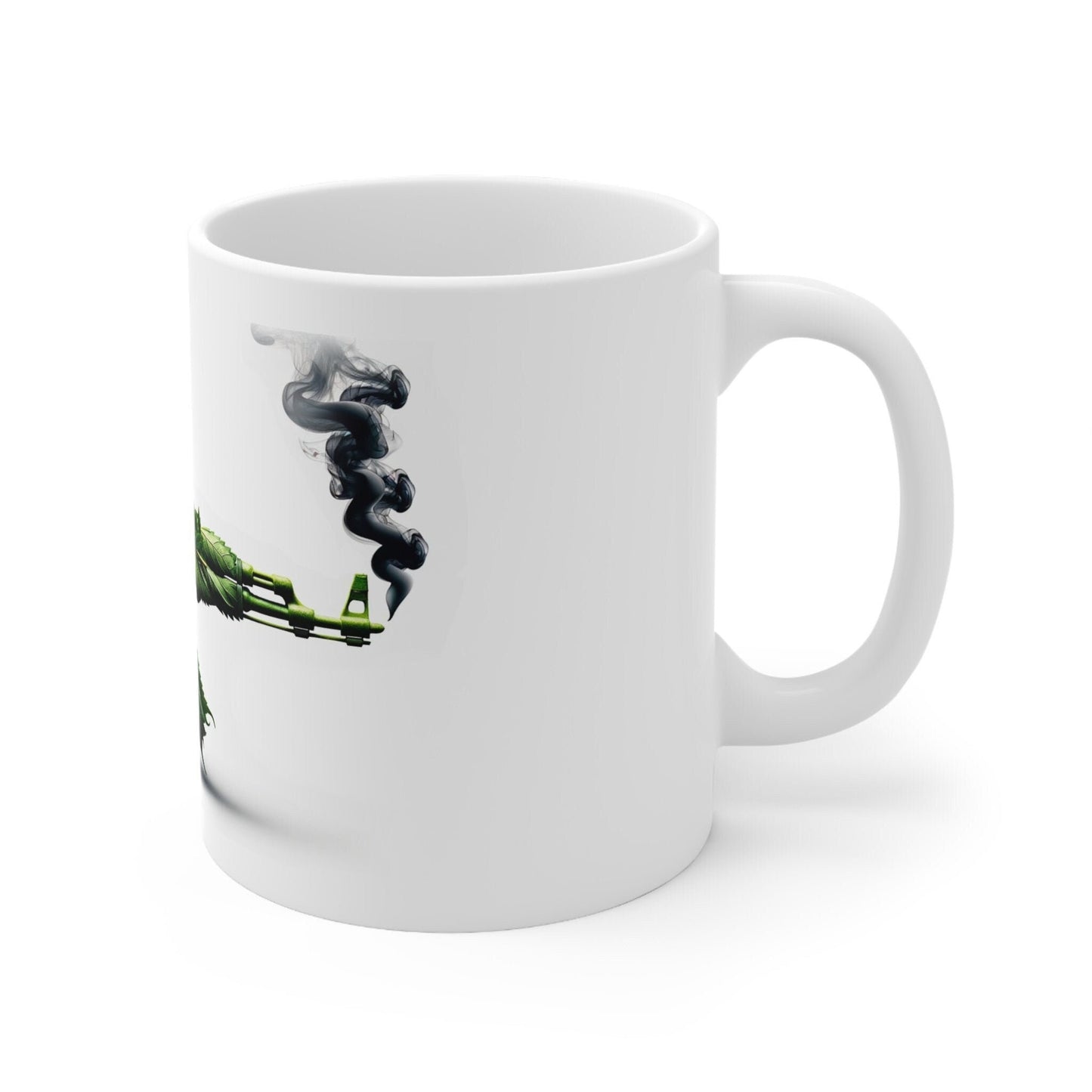 AK47 - Weed Coffee Mug (11oz) - Perfect Gift for Smokers, Stoners, Growers; Wake and Bake Mug / 420 Weed Mug, Marijuana Gift