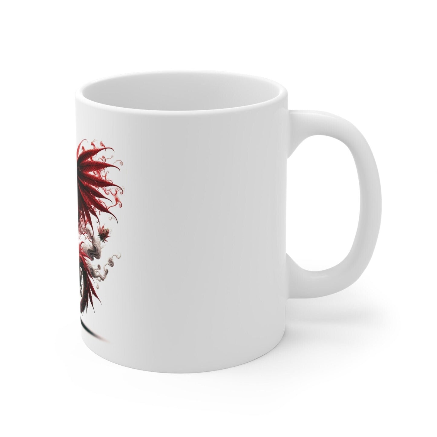 RED DRAGON - Weed Coffee Mug (11oz) - Perfect Strains Gift for Smokers, Stoners, Growers; Wake and Bake Mug / 420 Weed Mug, Marijuana Gift
