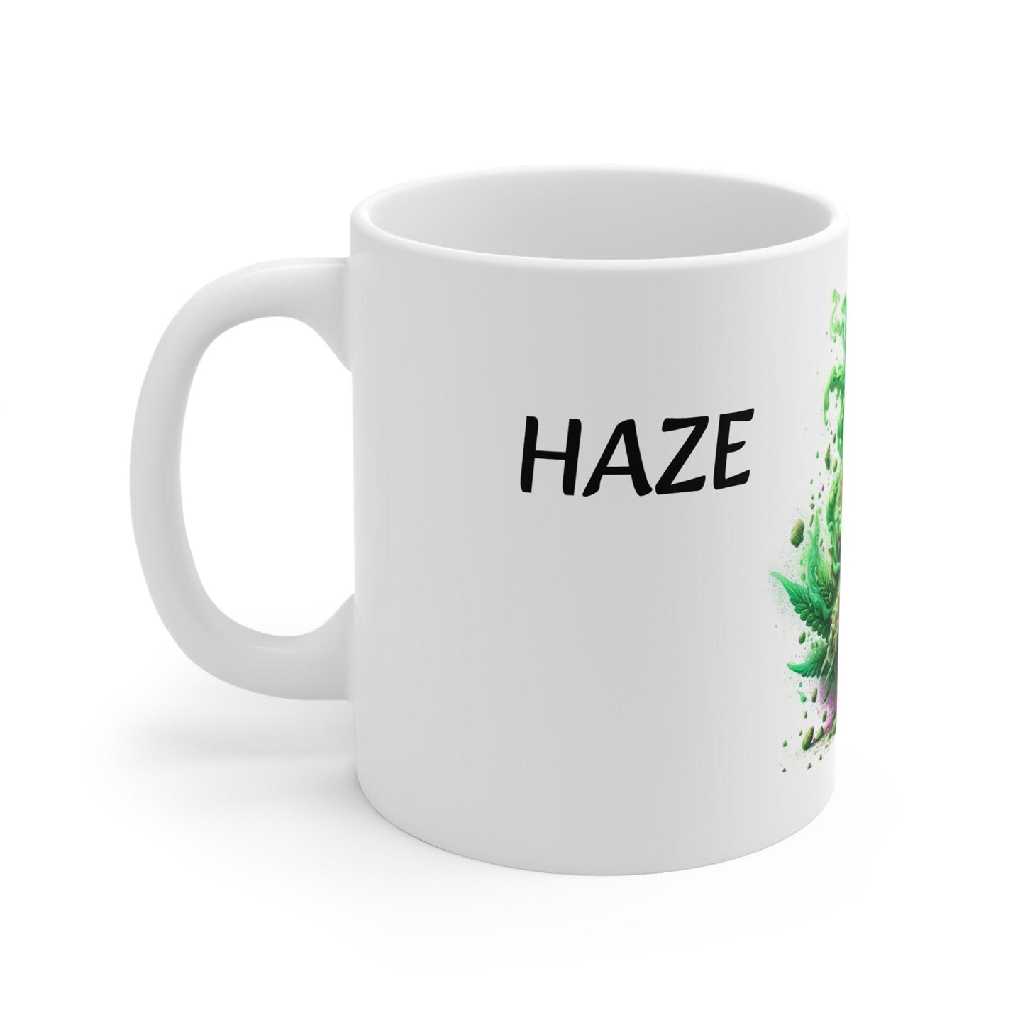 HAZE - Weed Coffee Mug (11oz) - Perfect Strains Gift for Smokers, Stoners, Growers; Wake and Bake Mug / 420 Weed Mug, Marijuana Gift