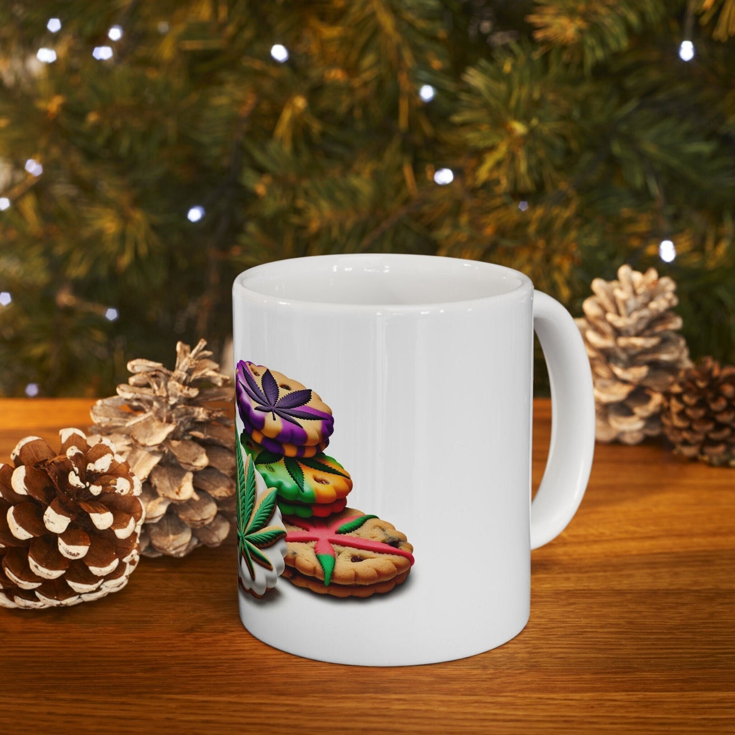 GIRL SCOUT COOKIES - Weed Coffee Mug (11oz) - Perfect Strains Gift for Smokers, Stoners, Growers; Wake & Bake / 420 Weed Mug, Marijuana Gift