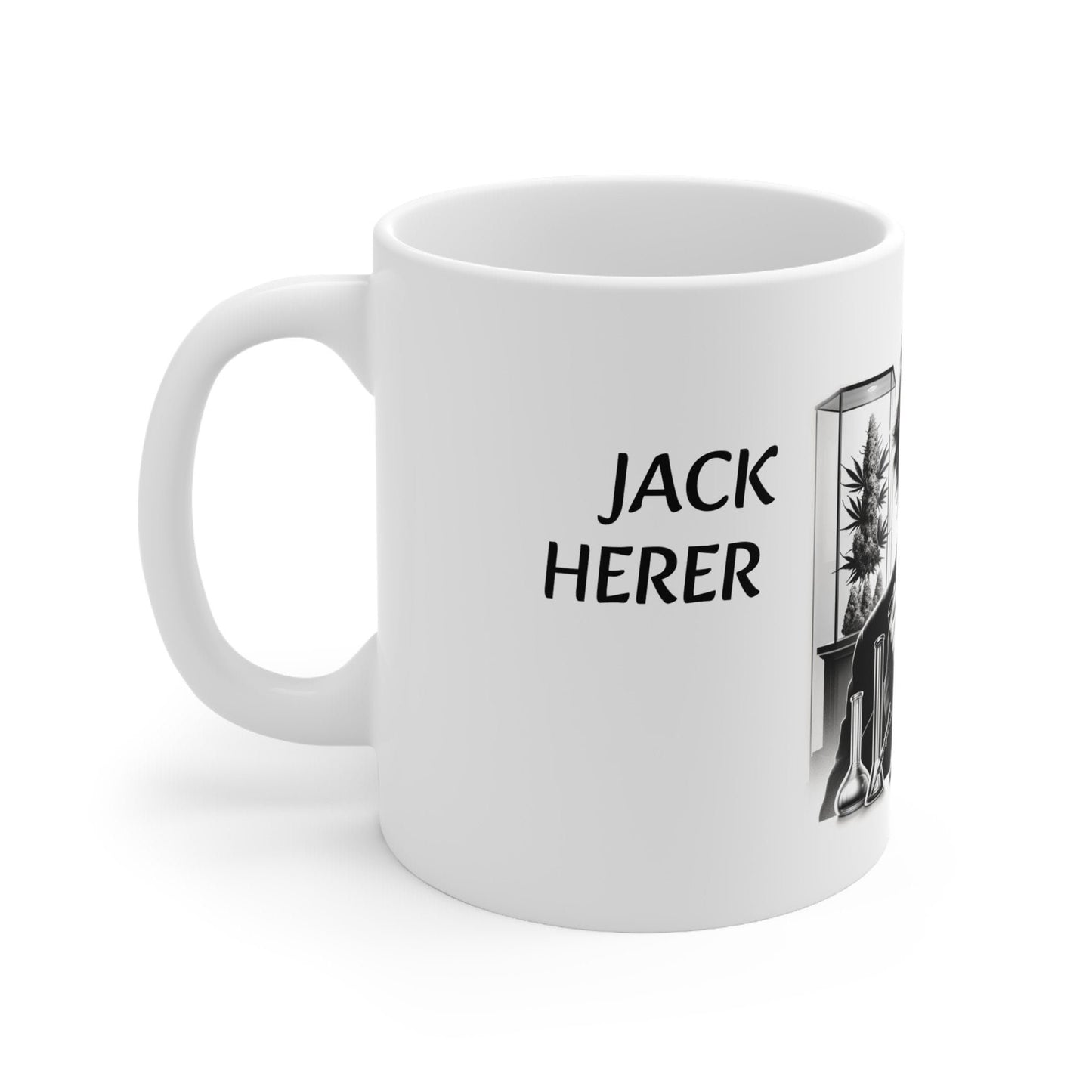 JACK HERER - Weed Coffee Mug (11oz) - Perfect Strains Gift for Smokers, Stoners, Growers; Wake and Bake Mug / 420 Weed Mug, Marijuana Gift