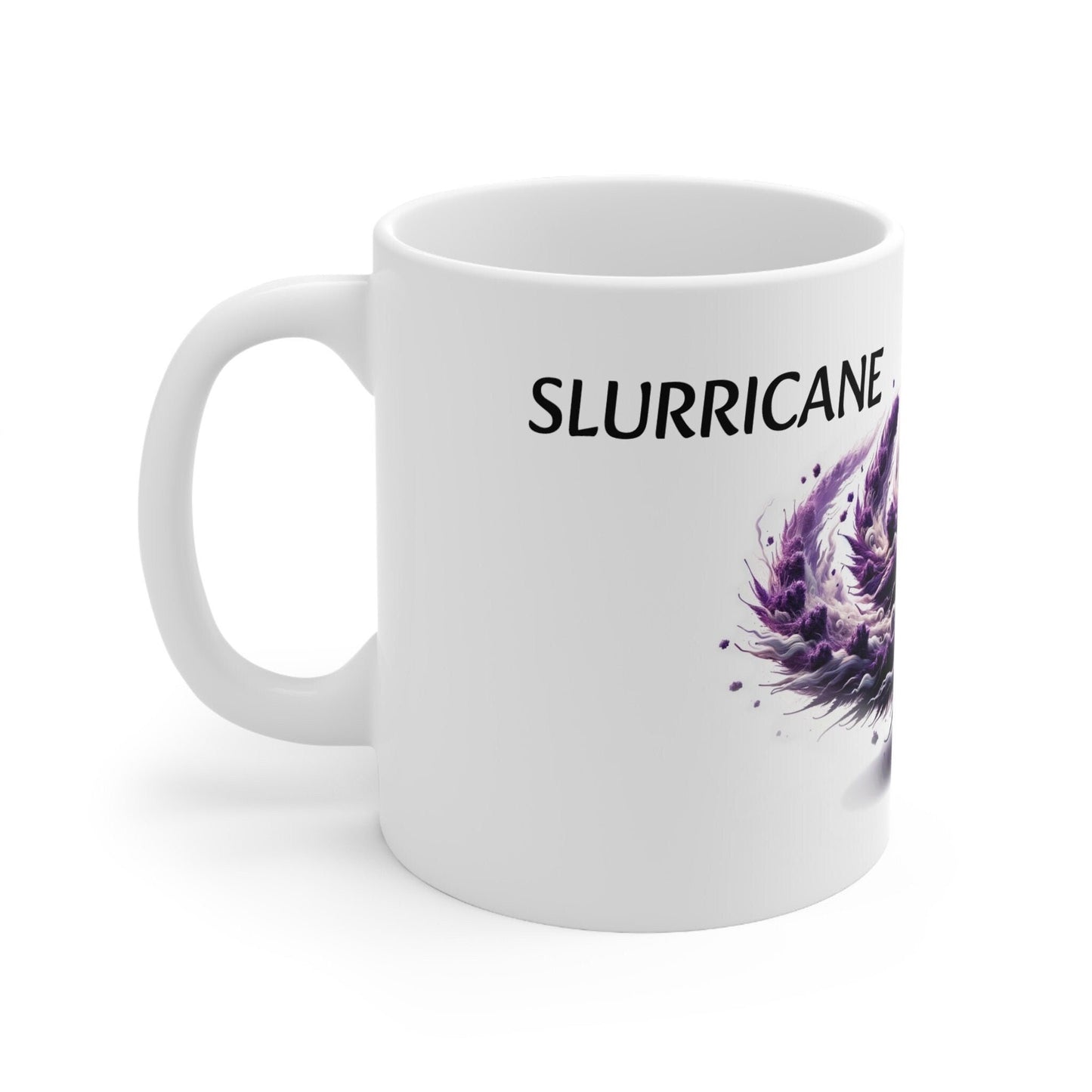 SLURRICANE - Weed Coffee Mug (11oz) - Perfect Strains Gift for Smokers, Stoners, Growers; Wake and Bake Mug / 420 Weed Mug, Marijuana Gift