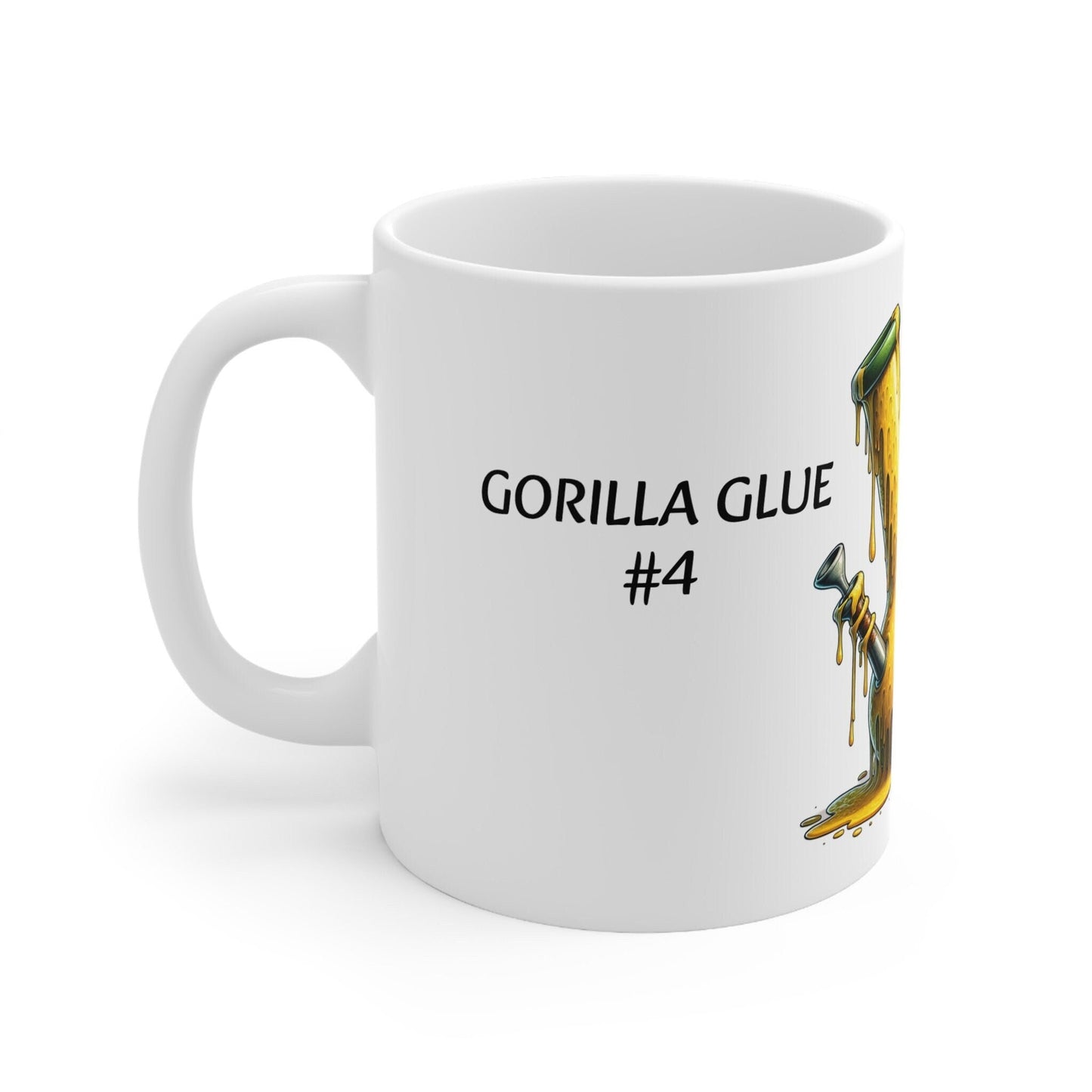 GORILLA GLUE - Weed Coffee Mug (11oz) - Perfect Strains Gift for Smokers, Stoners, Growers; Wake and Bake Mug / 420 Weed Mug, Marijuana Gift