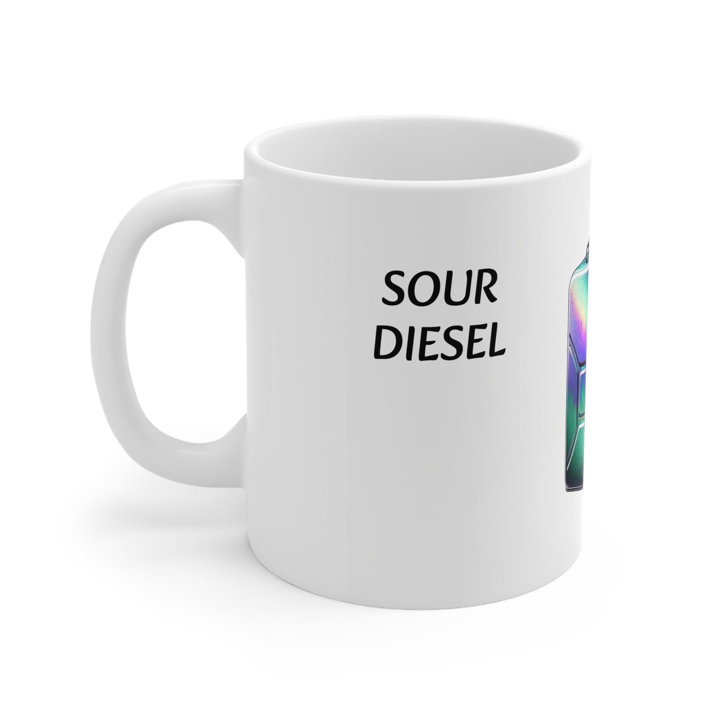 SOUR DIESEL - Weed Coffee Mug (11oz) - Perfect Strains Gift for Smokers, Stoners, Growers; Wake and Bake Mug / 420 Weed Mug, Marijuana Gift