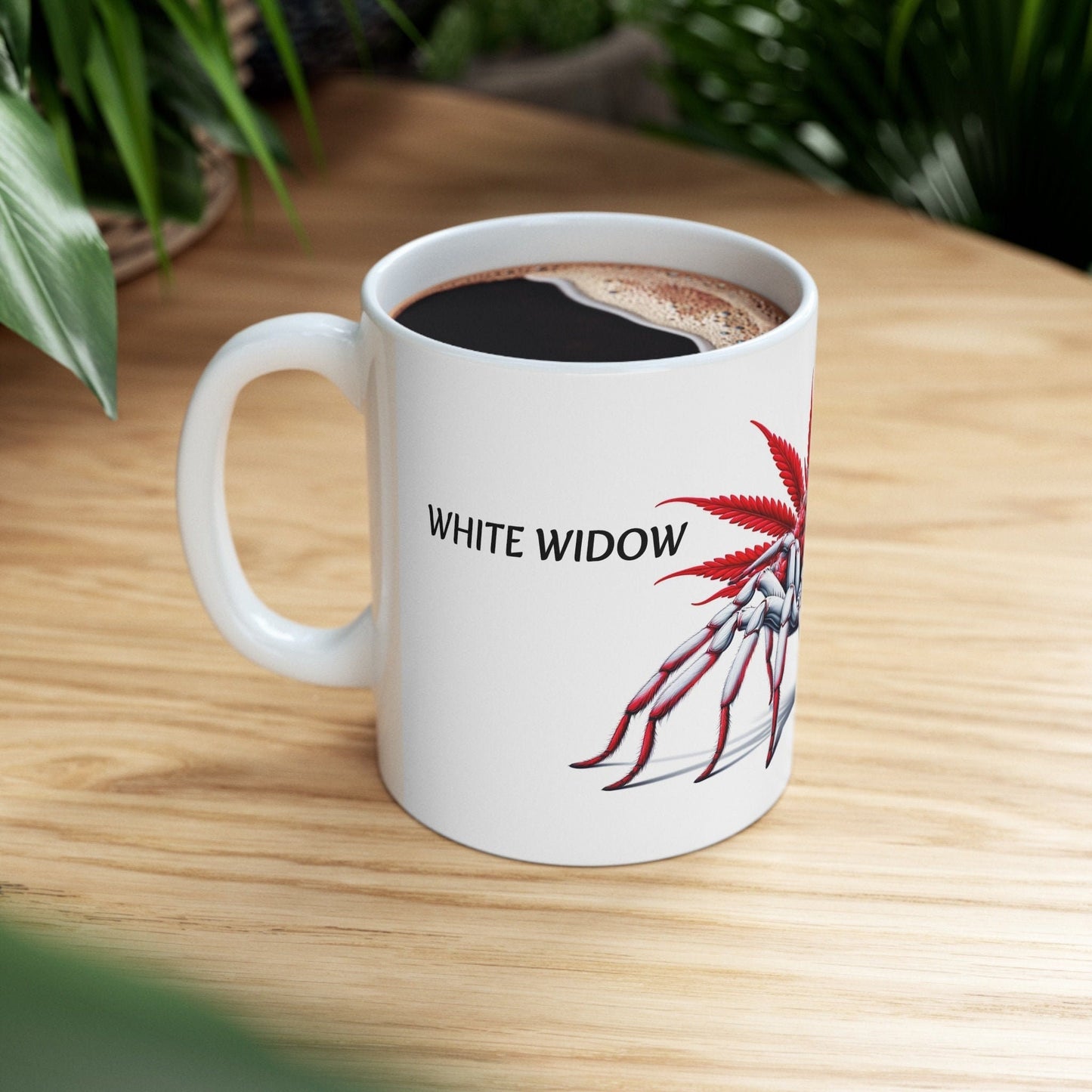 WHITE WIDOW - Weed Coffee Mug (11oz) - Perfect Strains Gift for Smokers, Stoners, Growers; Wake and Bake Mug / 420 Weed Mug, Marijuana Gift