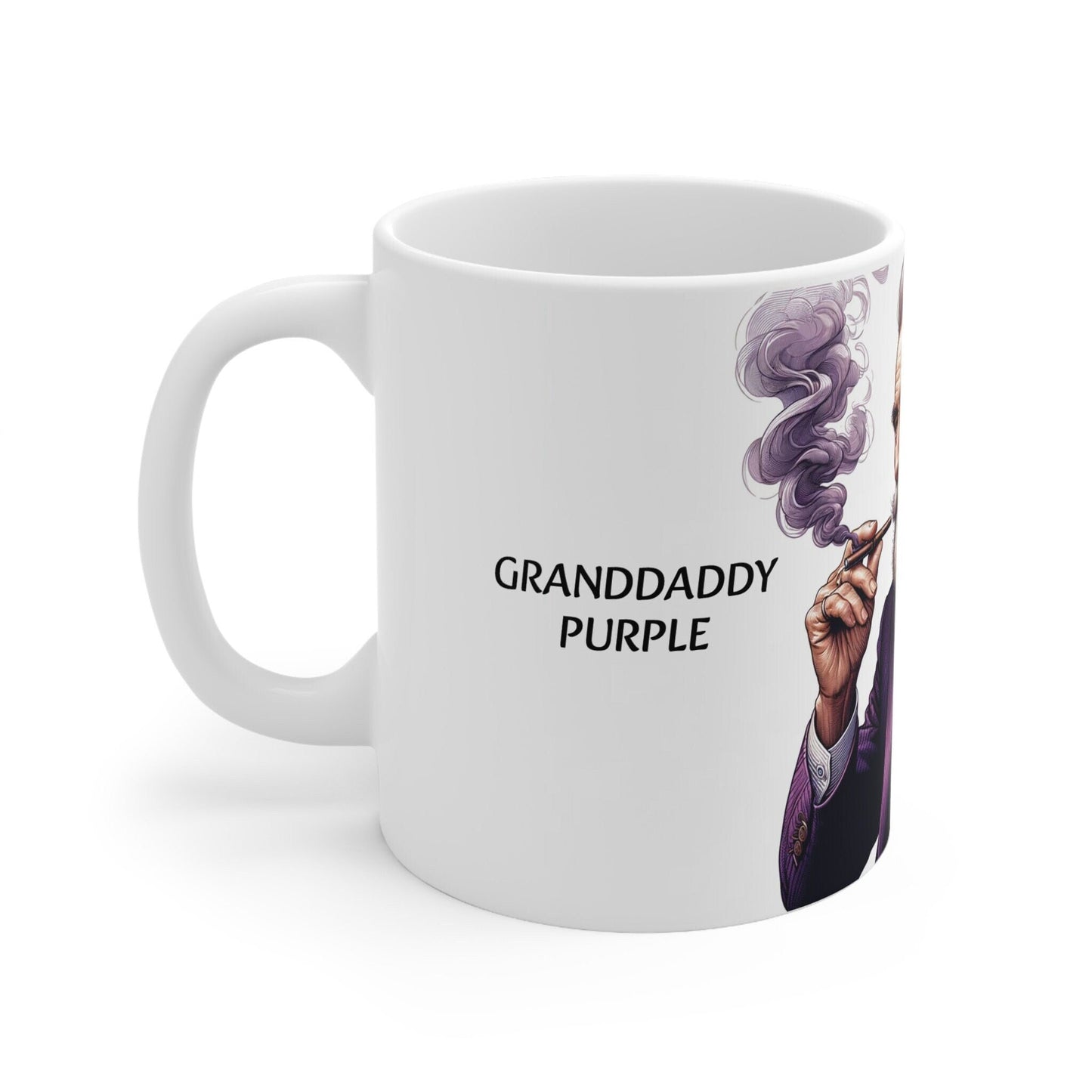 GRANDDADDY PURPLE - Weed Coffee Mug (11oz) - Perfect Strains Gift for Smokers, Stoners, Growers; Wake & Bake / 420 Weed Mug, Marijuana Gift