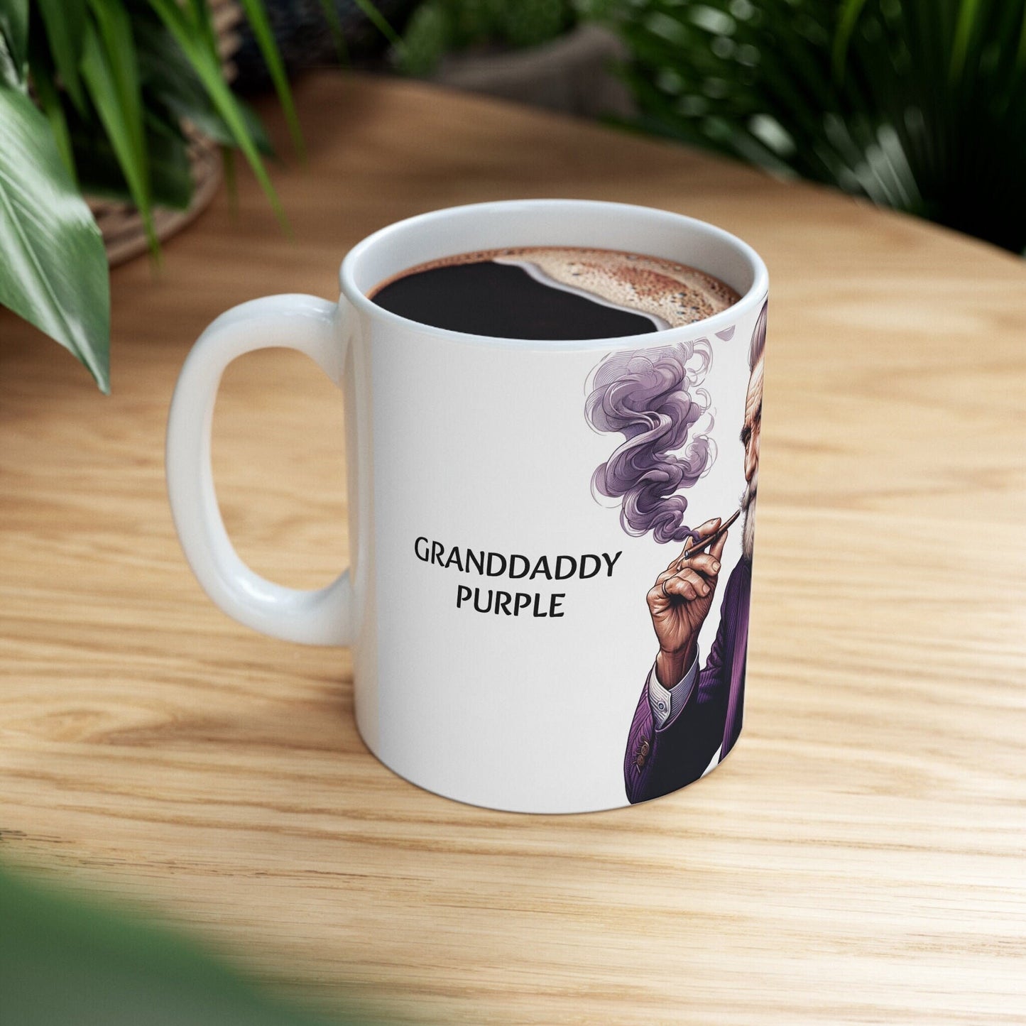 GRANDDADDY PURPLE - Weed Coffee Mug (11oz) - Perfect Strains Gift for Smokers, Stoners, Growers; Wake & Bake / 420 Weed Mug, Marijuana Gift