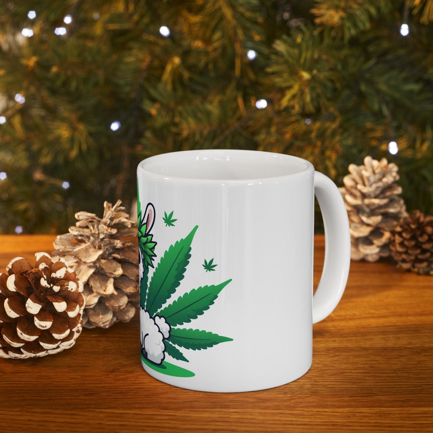 420 WEED LLAMA - Coffee Weed Mug (11oz) - Weed Gift for Stoners, Smoker; Wake & Bake Mug / 420 Weed Mug / Marijuana Gift, 420 Cannabis Mug