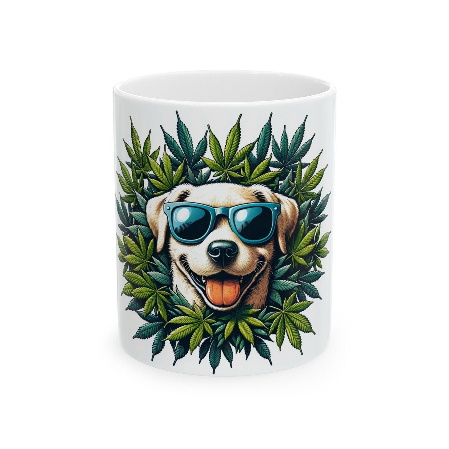 420 WEED DOG - Coffee Weed Mug (11oz) - Weed Gift for Stoners; Doge Mug, Wake & Bake Mug / 420 Weed Mug / Marijuana Gift, 420 Cannabis Mug