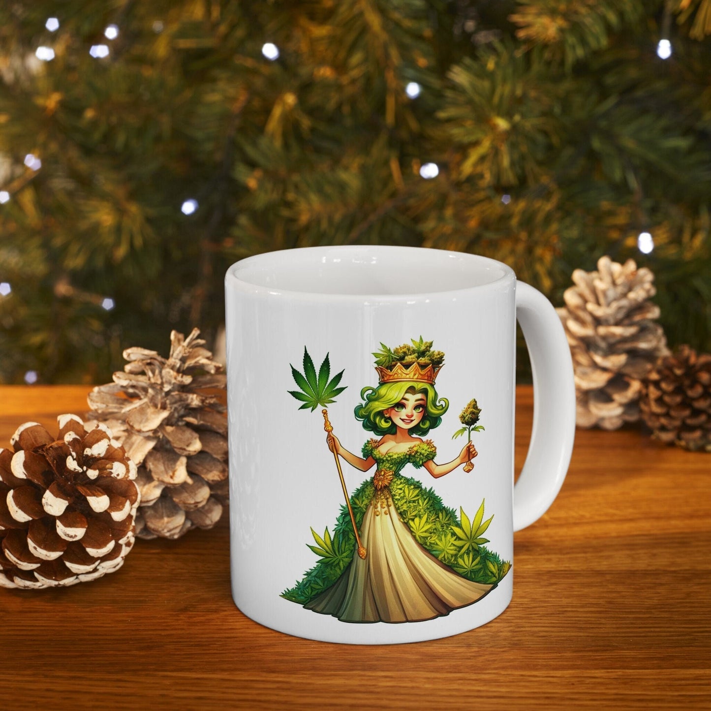 420 WEED PRINCESS - Coffee Weed Mug (11oz) - Weed Gift for Stoners, Smokers; Wake and Bake Mug / 420 Weed Mug / Marijuana Gift, Cannabis Mug