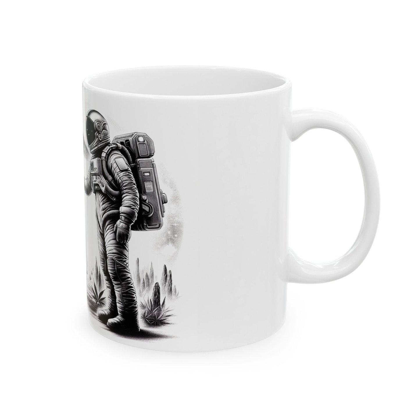 SPACE WEED DEAL - Coffee Weed Mug (11oz) - Weed Gift for Stoners, Smoker; Wake & Bake Mug / 420 Weed Mug / Marijuana Gift, Weed Cannabis Mug