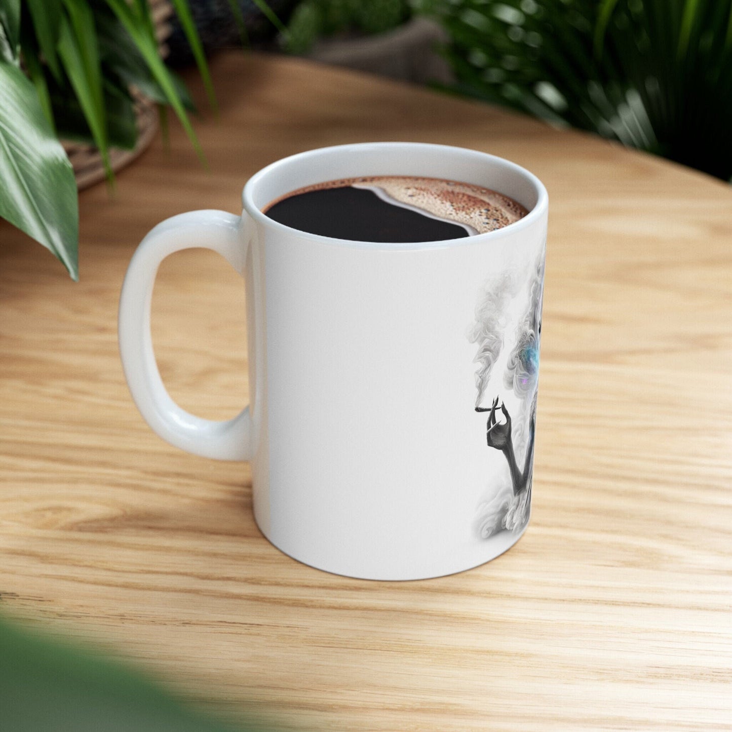 MYSTIC STONER ALIEN - Coffee Weed Mug (11oz) - Weed Gift for Stoners, Smokers; Wake & Bake Mug / 420 Weed Mug / Marijuana Gift, Cannabis Mug
