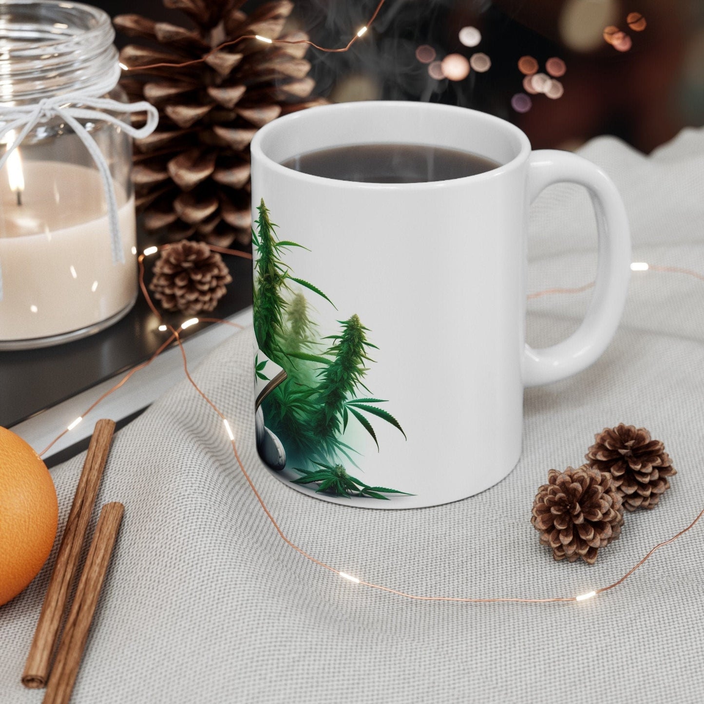 WEED CHARTING ASTRO - Coffee Weed Mug (11oz) - Weed Gift for Stoners, Smokers; Wake & Bake Mug / 420 Weed Mug / Marijuana Gift, Cannabis Mug