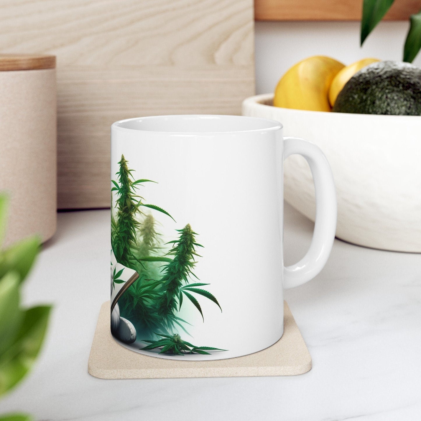 WEED CHARTING ASTRO - Coffee Weed Mug (11oz) - Weed Gift for Stoners, Smokers; Wake & Bake Mug / 420 Weed Mug / Marijuana Gift, Cannabis Mug