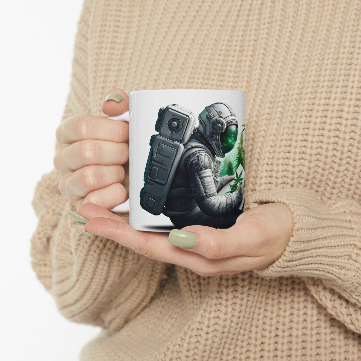WEED CHARTING ASTRO - Coffee Weed Mug (11oz) - Weed Gift for Stoners, Smokers; Wake & Bake Mug / 420 Weed Mug / Marijuana Gift, Cannabis Mug
