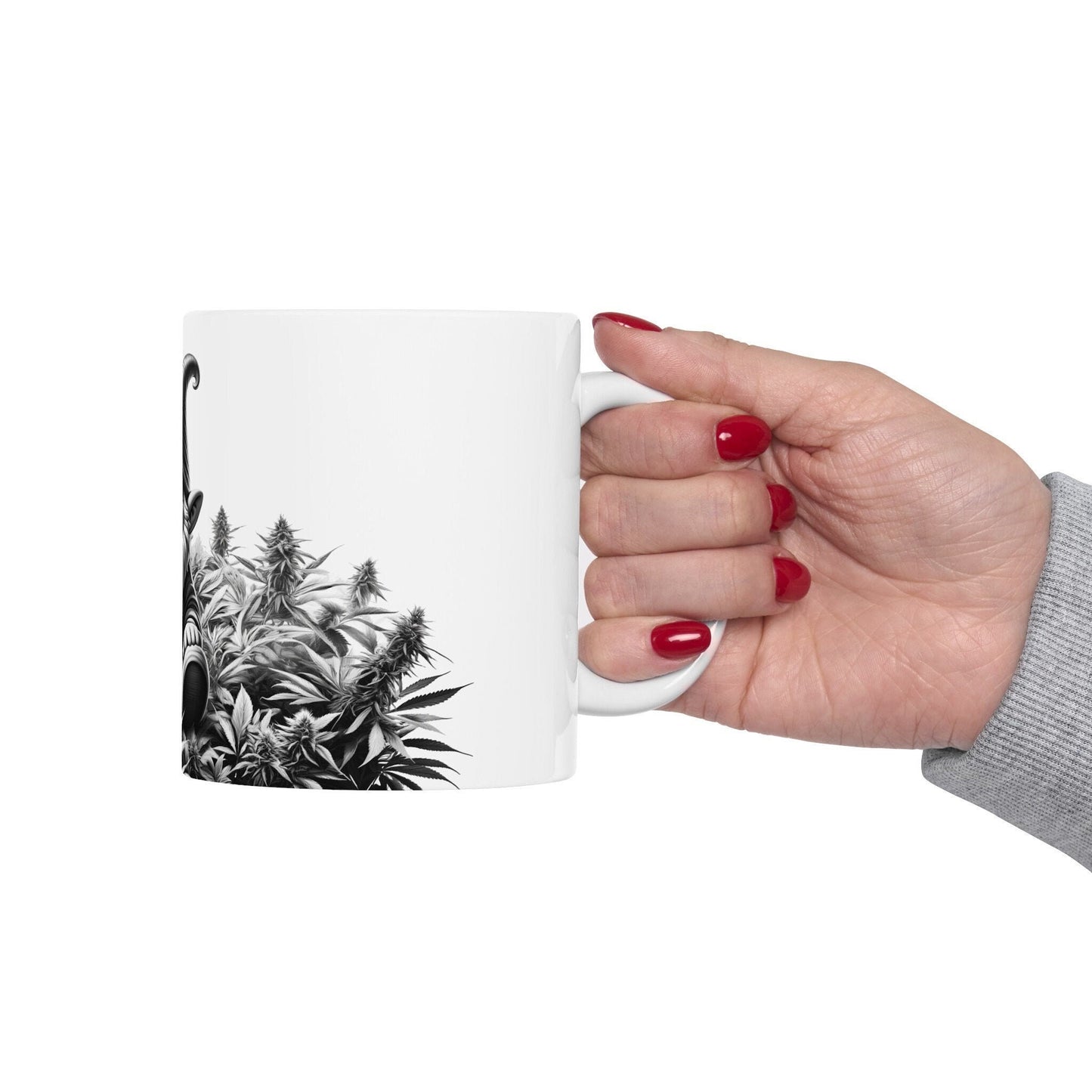 420 GARDEN GNOME - Coffee Weed Mug (11oz) - Weed Gift for Stoners, Smoker; Wake & Bake Mug / 420 Weed Mug / Marijuana Gift, 420 Cannabis Mug