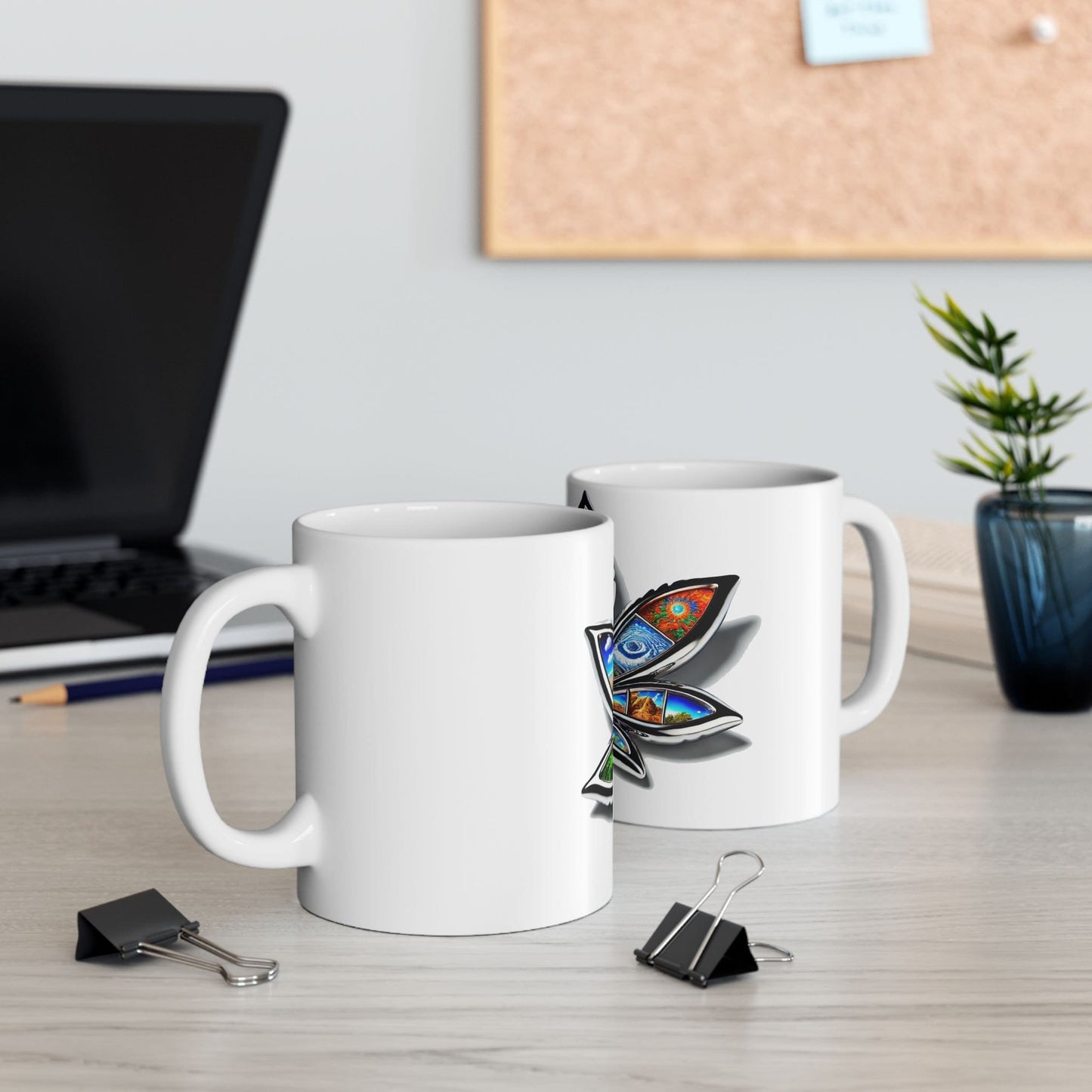 DIMENSIONAL 420 LEAF - Cannabis Coffee Mug (11oz)