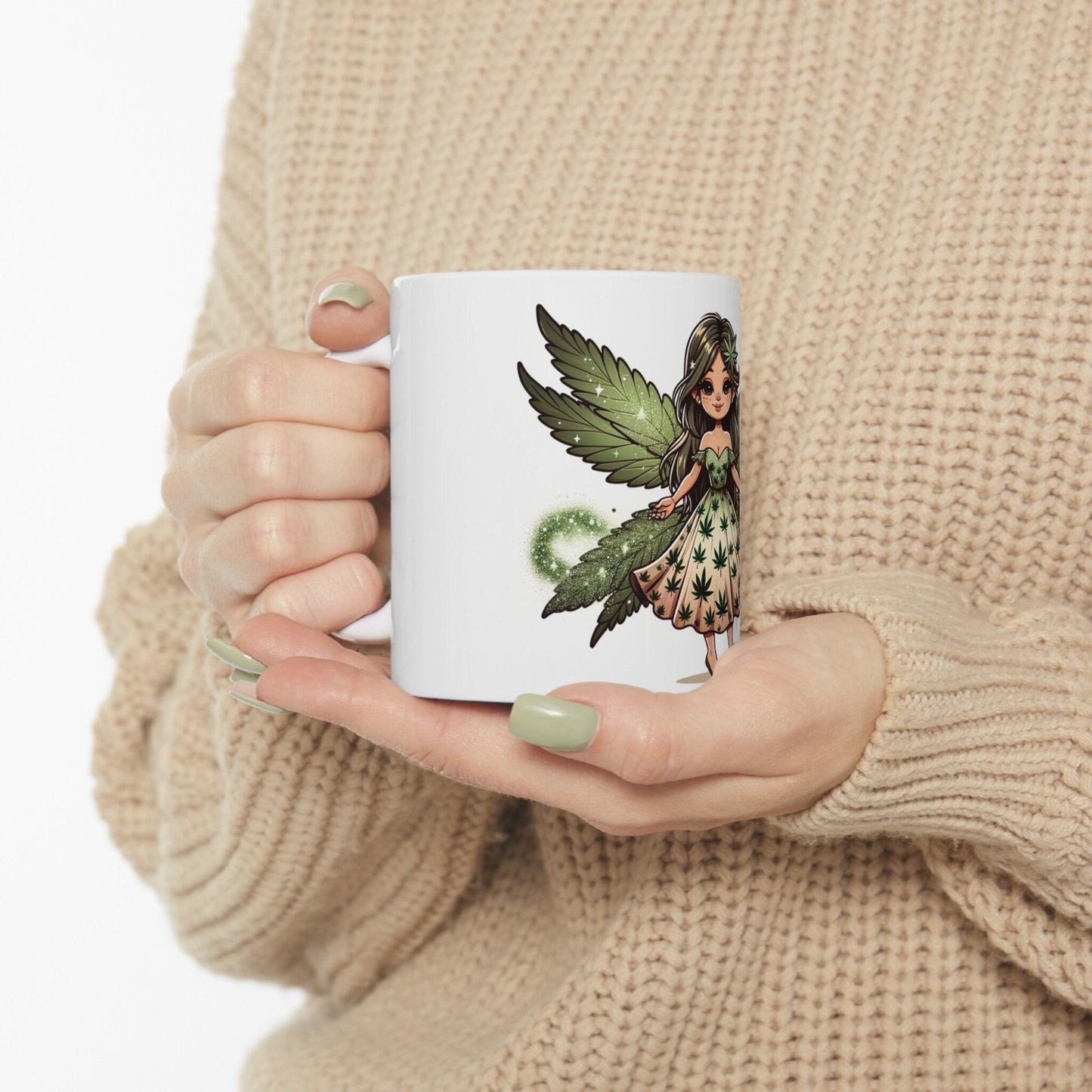 WEED FAIRY - Weed Coffee Mug (11oz) - Perfect Weed Gift for Weed Smokers, Stoners, Growers; Wake & Bake / 420 Weed / Marijuana Gift