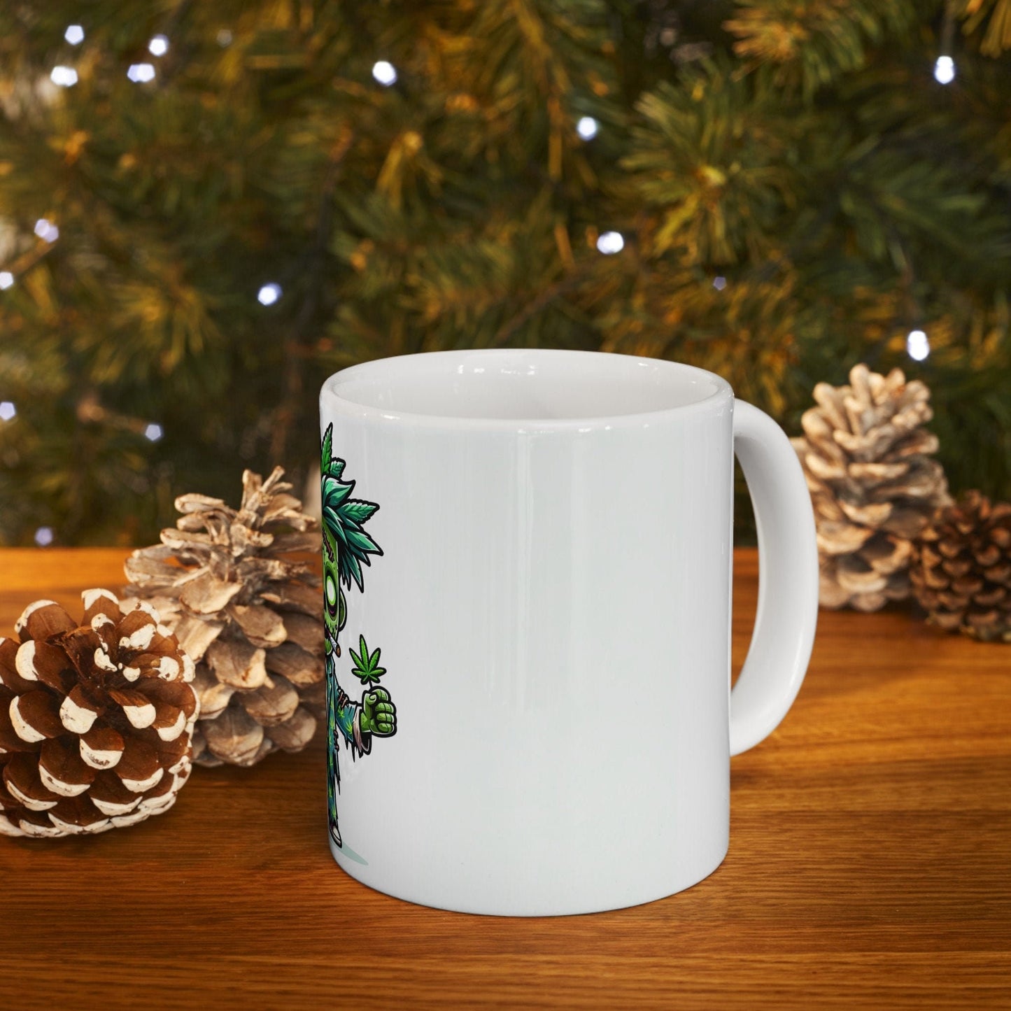 WEED ZOMBIE - Weed Coffee Mug (11oz) - Perfect Weed Gift for Weed Smokers, Stoners, Growers; Wake & Bake / 420 Weed / Marijuana Gift