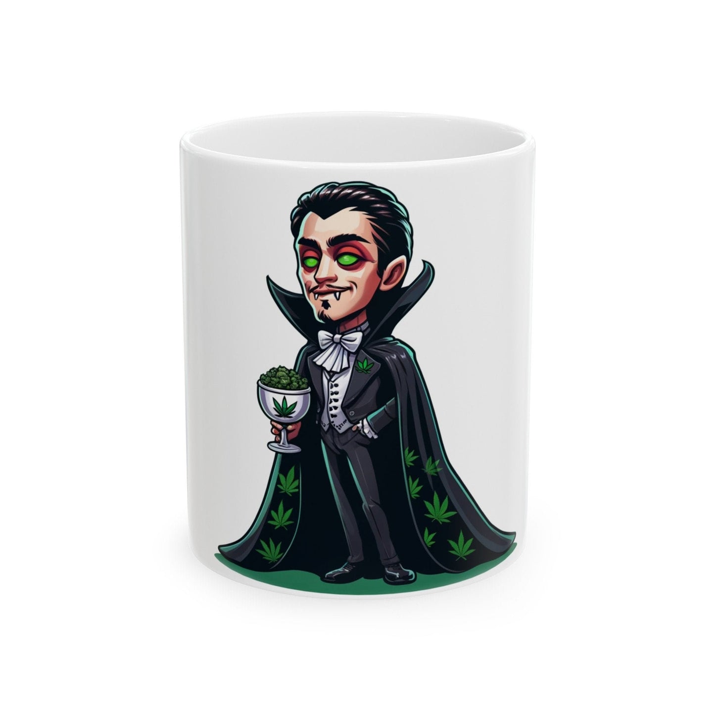WEED VAMPIRE - Weed Coffee Mug (11oz) - Perfect Weed Gift for Weed Smokers, Stoners, Growers; Wake & Bake / 420 Weed Mug, Marijuana Gift