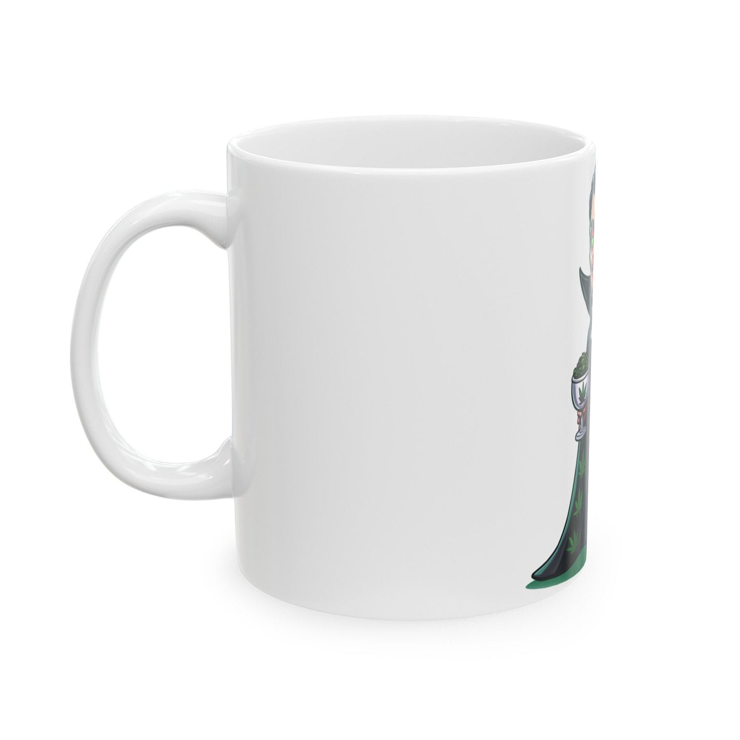WEED VAMPIRE - Weed Coffee Mug (11oz) - Perfect Weed Gift for Weed Smokers, Stoners, Growers; Wake & Bake / 420 Weed Mug, Marijuana Gift
