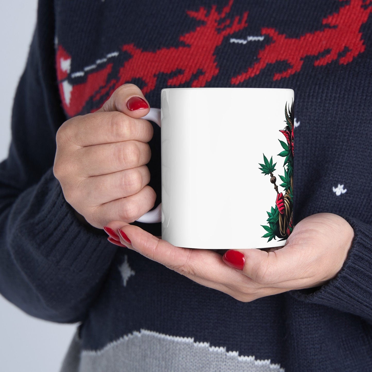 WEED DEVIL - Weed Coffee Mug (11oz)- Perfect Weed Gift for Weed Smokers, Stoners, Growers; Wake & Bake / 420 Weed Mug, Marijuana Gift