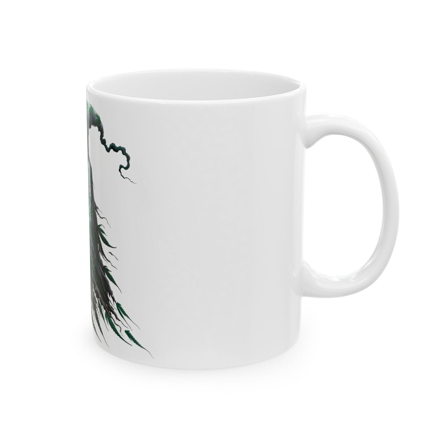 WEED GHOST - Weed Coffee Mug (11oz) - Perfect Weed Gift for Weed Smokers, Stoners, Growers; Wake & Bake / 420 Weed Mug, Marijuana Gift