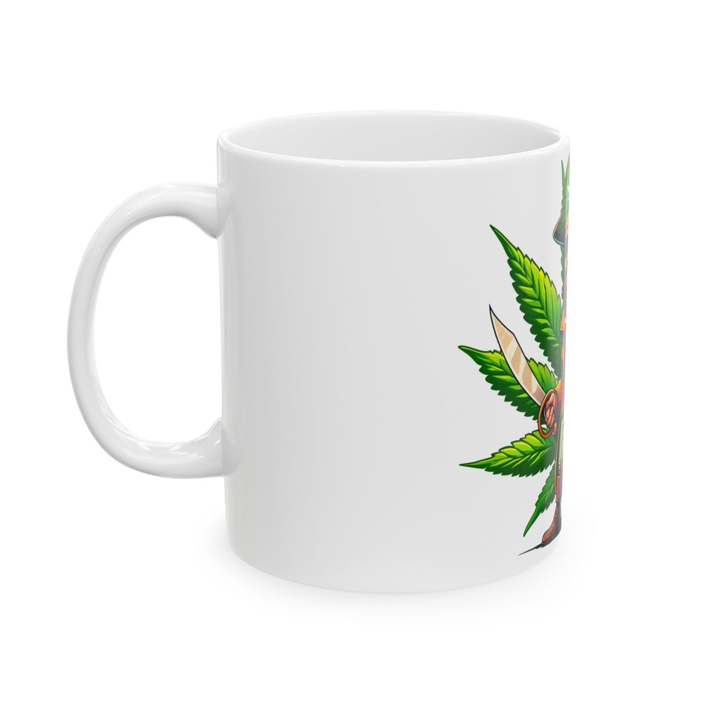 WEED PIRATE - Weed Coffee Mug (11oz) - Perfect Weed Gift for Weed Smokers, Stoners, Growers; Wake and Bake / 420 Weed Mug, Marijuana Gift