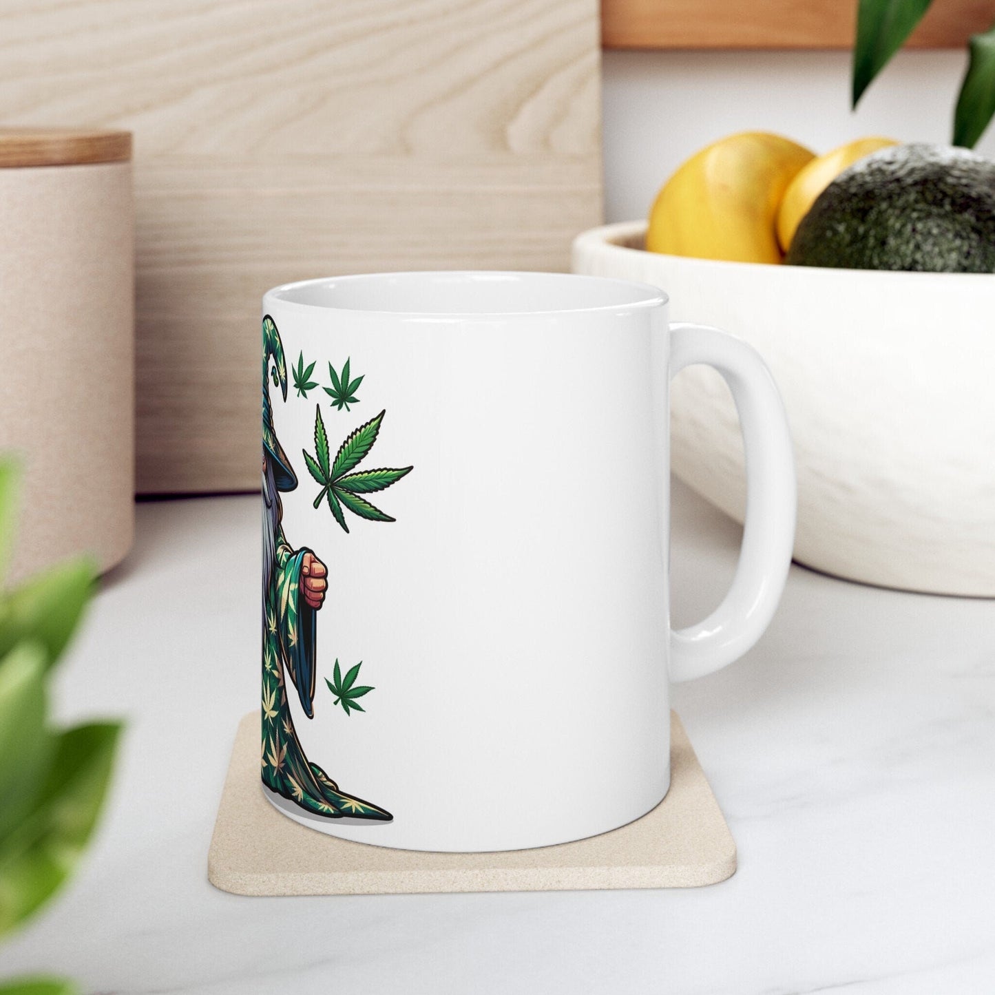 WEED WARLOCK - Weed Coffee Mug (11oz) - Perfect Weed Gift for Weed Smokers, Stoners, Growers; Wake and Bake / 420 Weed Mug, Marijuana Gift