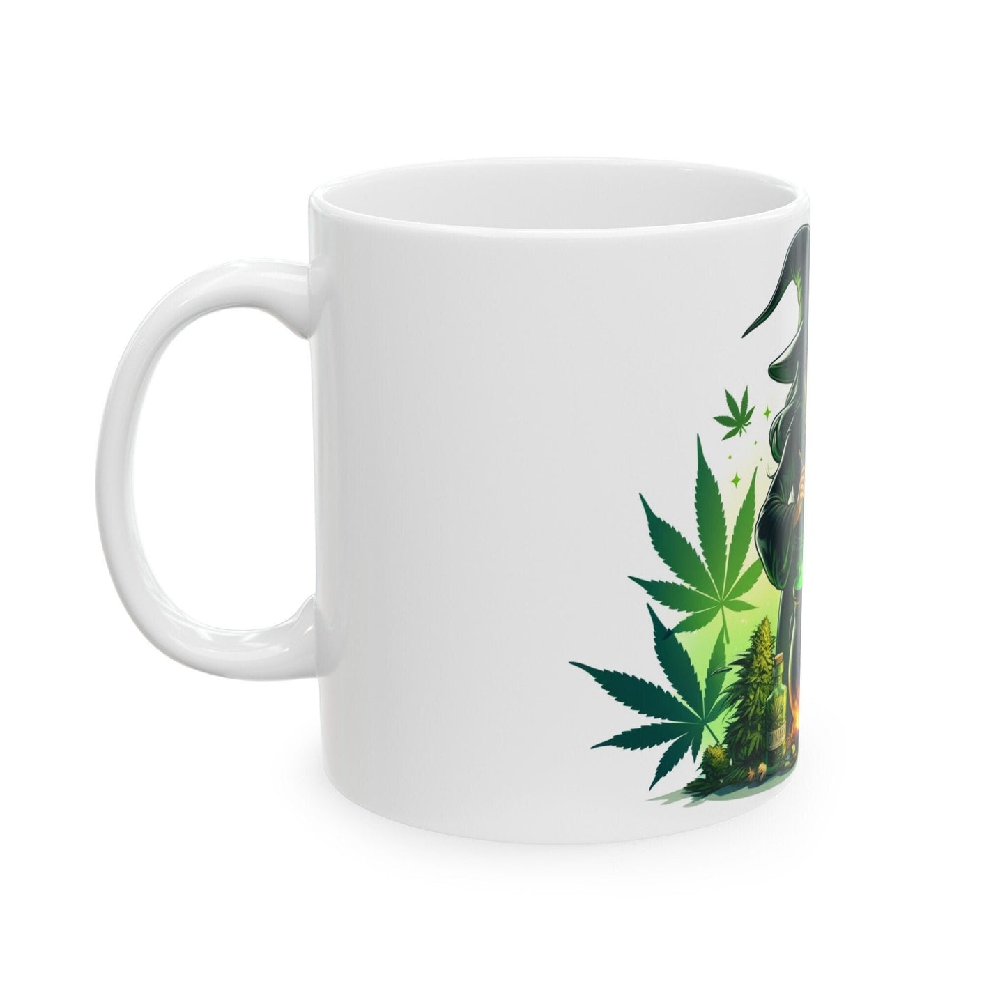 WEED WITCH with POTIONS - 420 Coffee Mug (11oz) Perfect Gift for Smokers/ Marijuana Gift; Wake & Bake Mug - Weed/Cannabis Cup / Stoner Mug