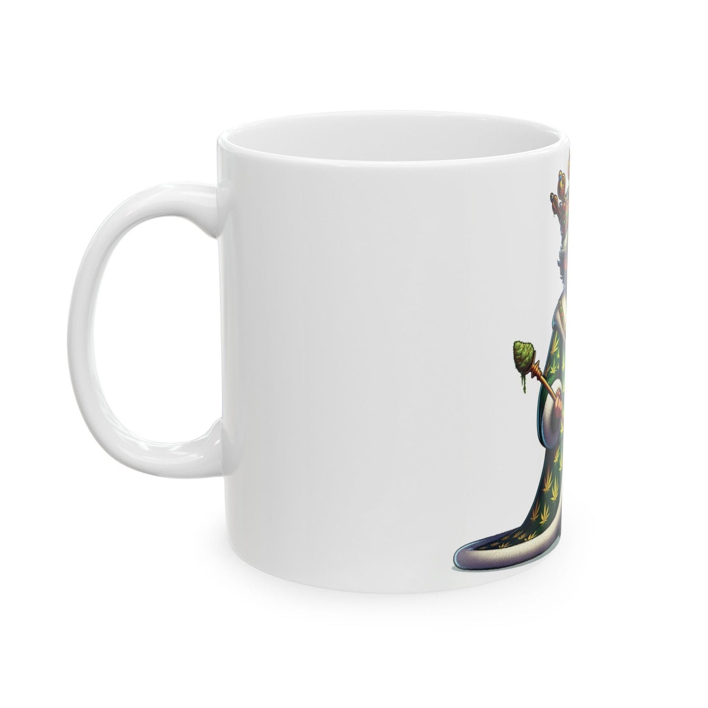 WEED KING - 420 Coffee Mug (11oz) Perfect Gift for Smokers/ Marijuana Gift; Wake & Bake Mug - Cannabis Cup / Stoner Mug - Royalty