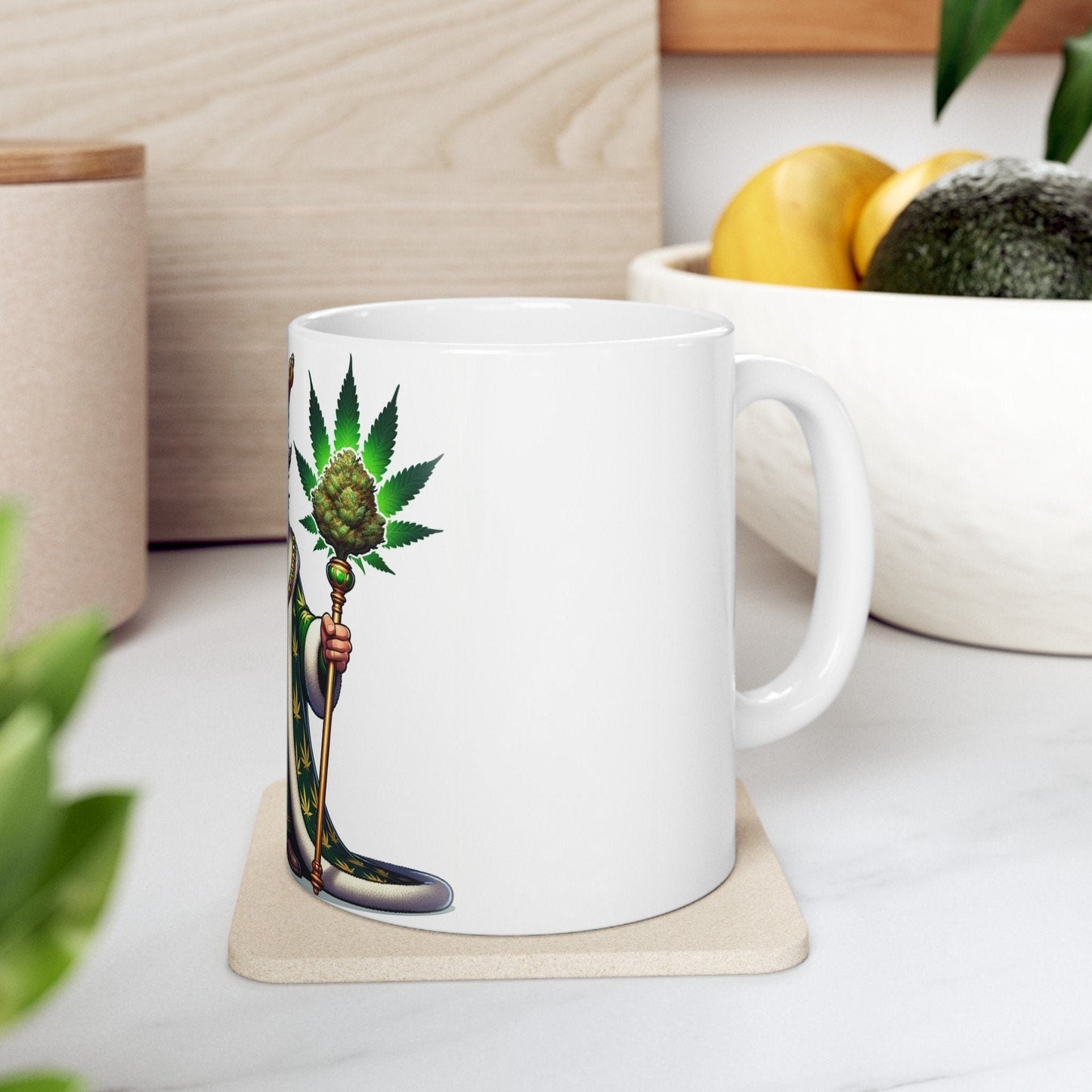 WEED KING - 420 Coffee Mug (11oz) Perfect Gift for Smokers/ Marijuana Gift; Wake & Bake Mug - Cannabis Cup / Stoner Mug - Royalty