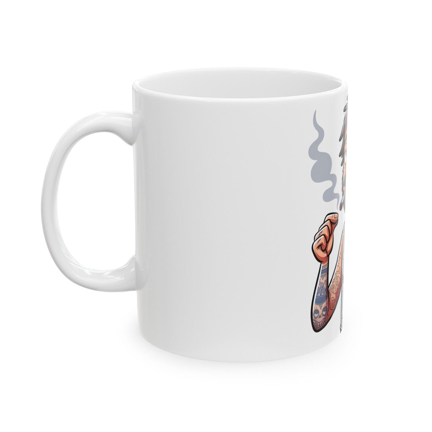 TATTOOD STONER DAD - 420 Coffee Mug (11oz) Perfect Gift for Smokers/ Marijuana Gift; Wake & Bake Mug - Cannabis Cup / Stoner Mug - Dad Gift