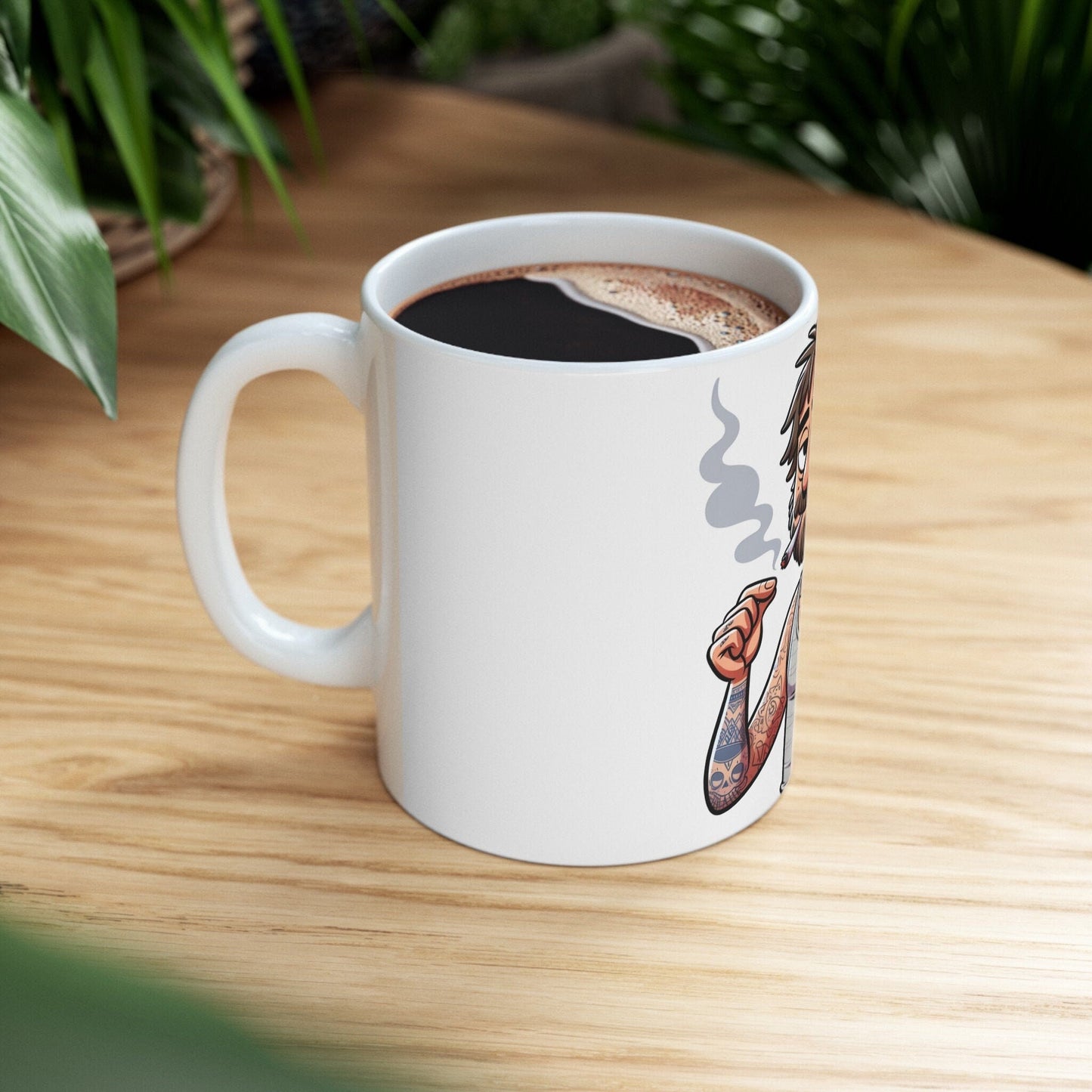 TATTOOD STONER DAD - 420 Coffee Mug (11oz) Perfect Gift for Smokers/ Marijuana Gift; Wake & Bake Mug - Cannabis Cup / Stoner Mug - Dad Gift