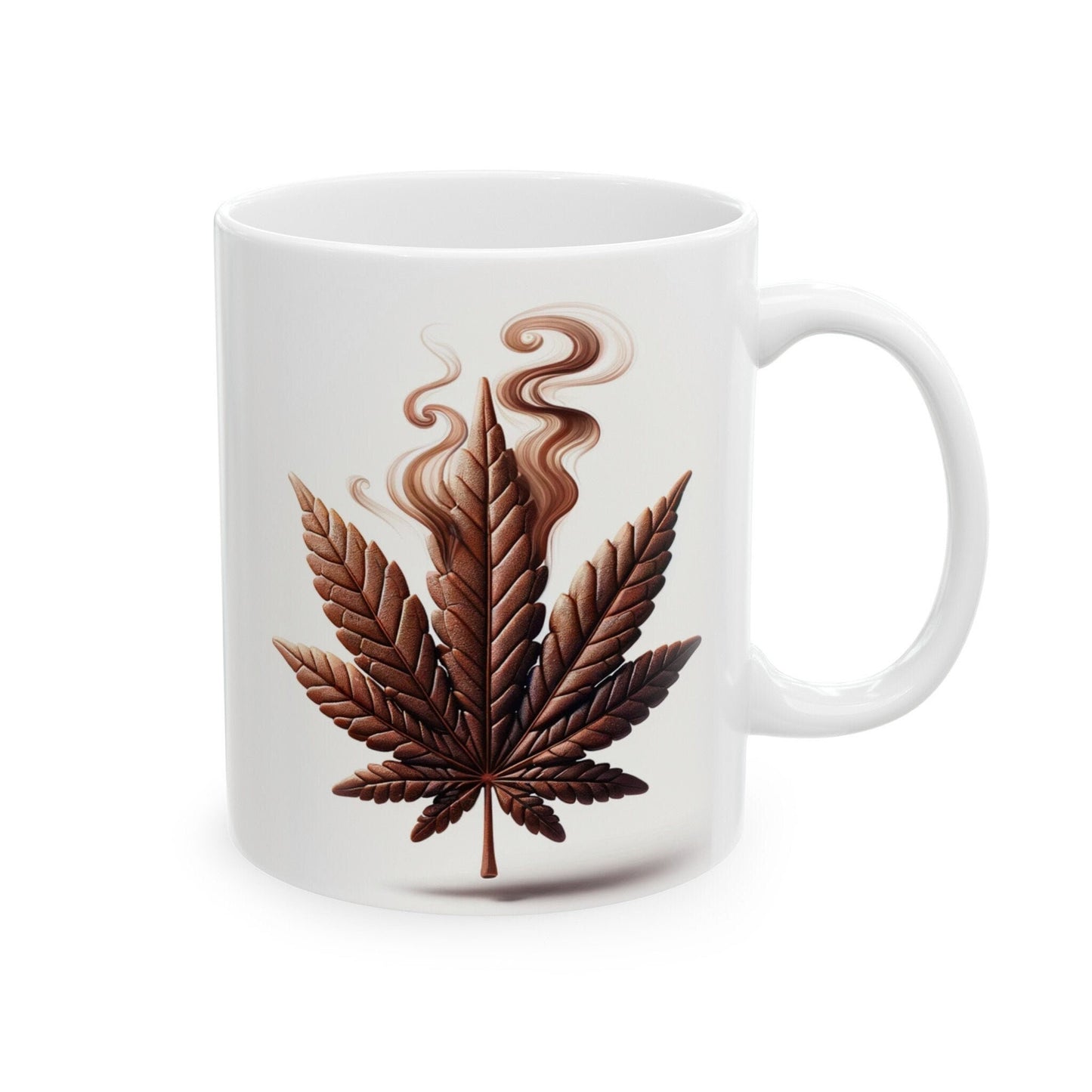 COFFEE WEED LEAF - 420 Coffee Mug (11oz) Perfect Gift for Smokers/ Marijuana Gift; Wake and Bake Mug - Cannabis Cup / Stoner Mug