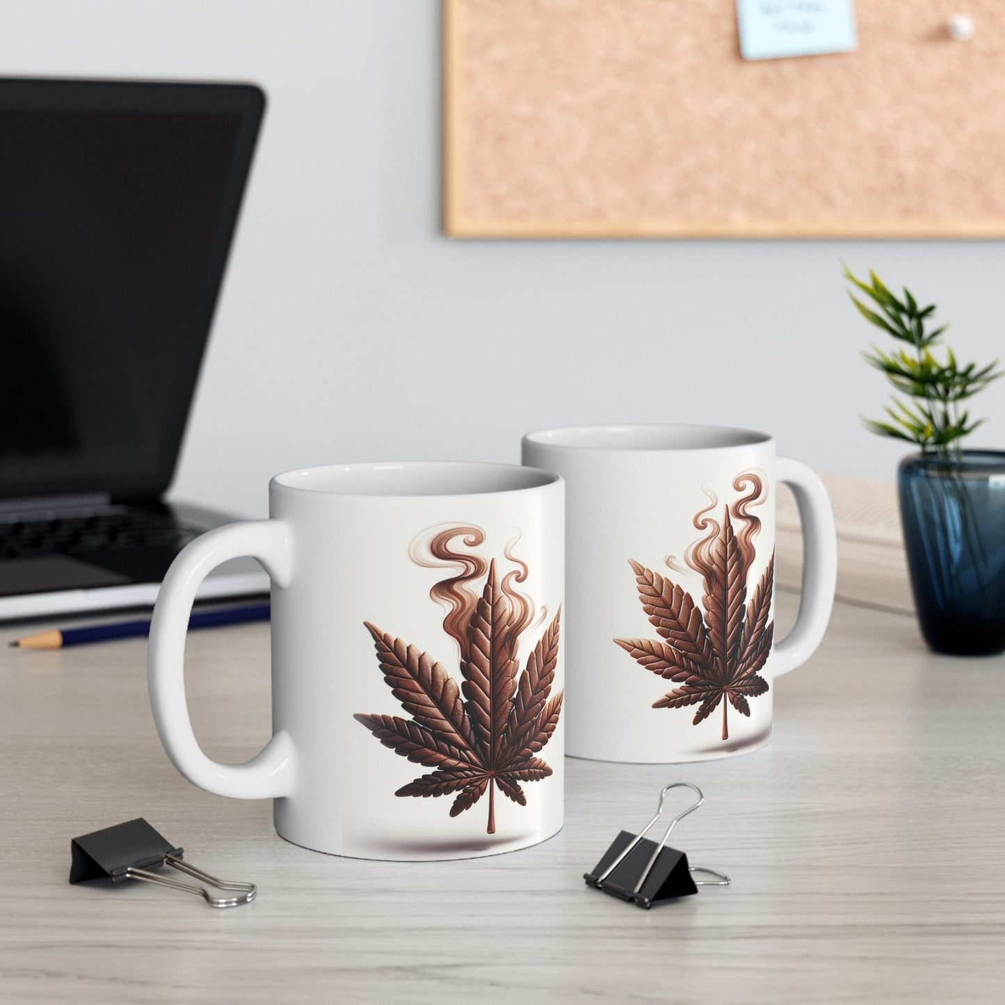 COFFEE WEED LEAF - 420 Coffee Mug (11oz) Perfect Gift for Smokers/ Marijuana Gift; Wake and Bake Mug - Cannabis Cup / Stoner Mug