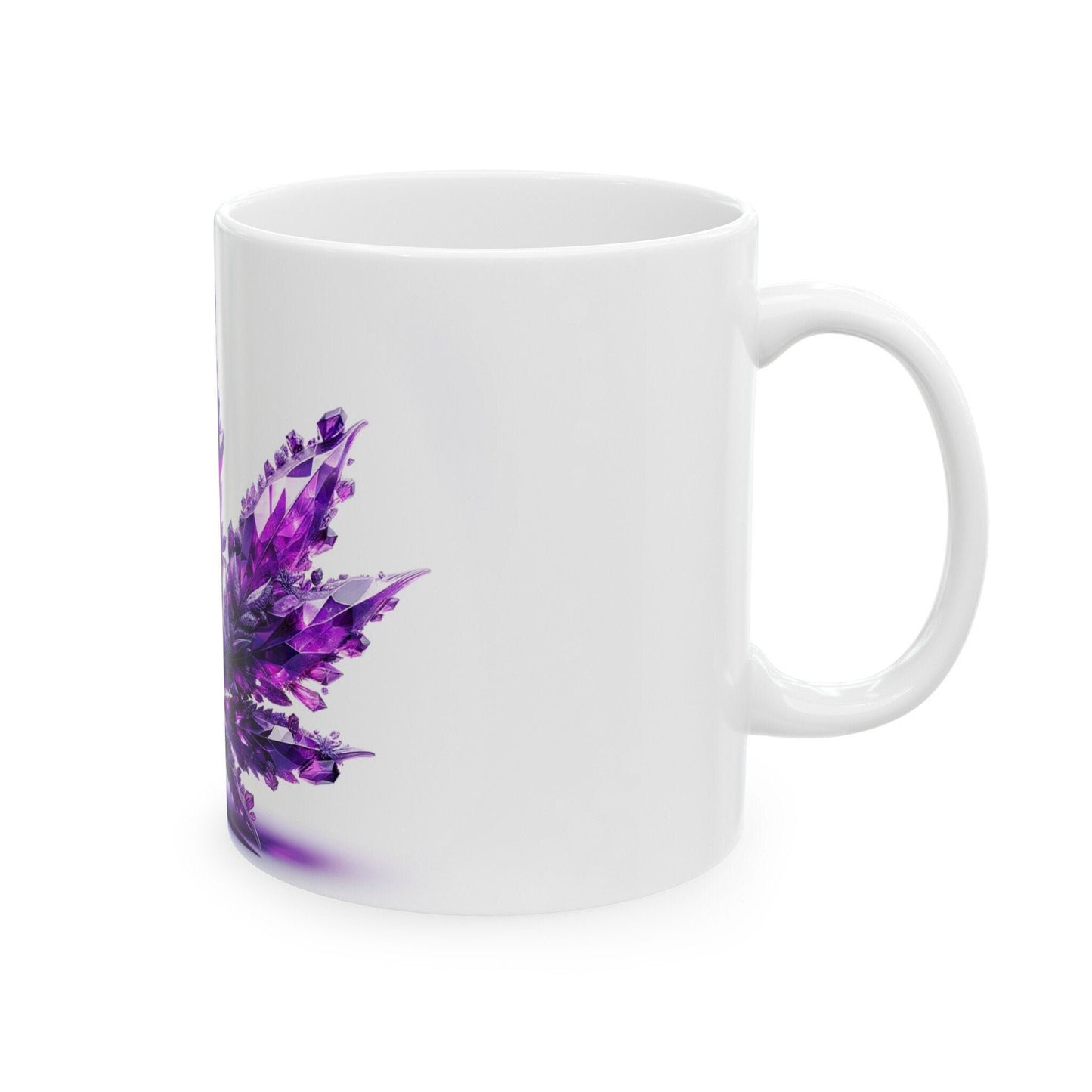 PURPLE WEED CRYSTALS - 420 Coffee Mug (11oz) Perfect Gift for Smokers/ Marijuana Gift; Wake and Bake Mug - Cannabis Cup / Stoner Mug