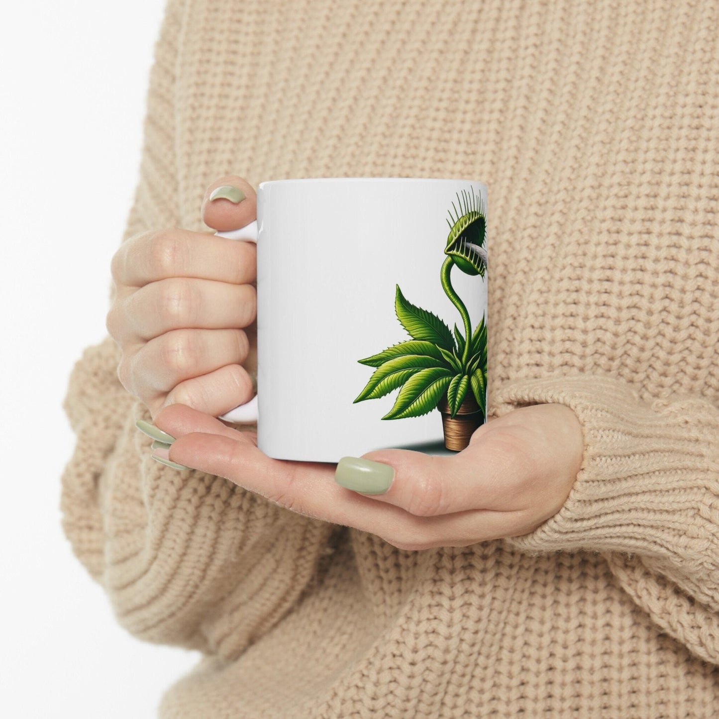 VENUS FLY TRAP Smoking - Weed Coffee Mugs (11oz) Perfect Gift for Smokers/ Marijuana Gift; Wake and Bake Mug - Cannabis Cup / Stoner Mug