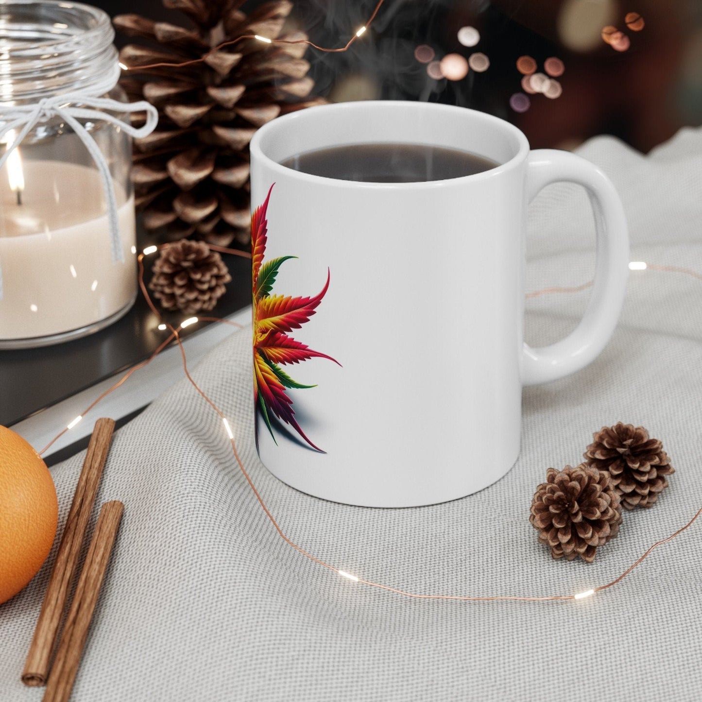 WEED SUN FLOWER - Weed Coffee Mugs (11oz) Perfect Gift for Smokers/ Marijuana Gift; Wake and Bake Mug - Cannabis Cup / Stoner Mug