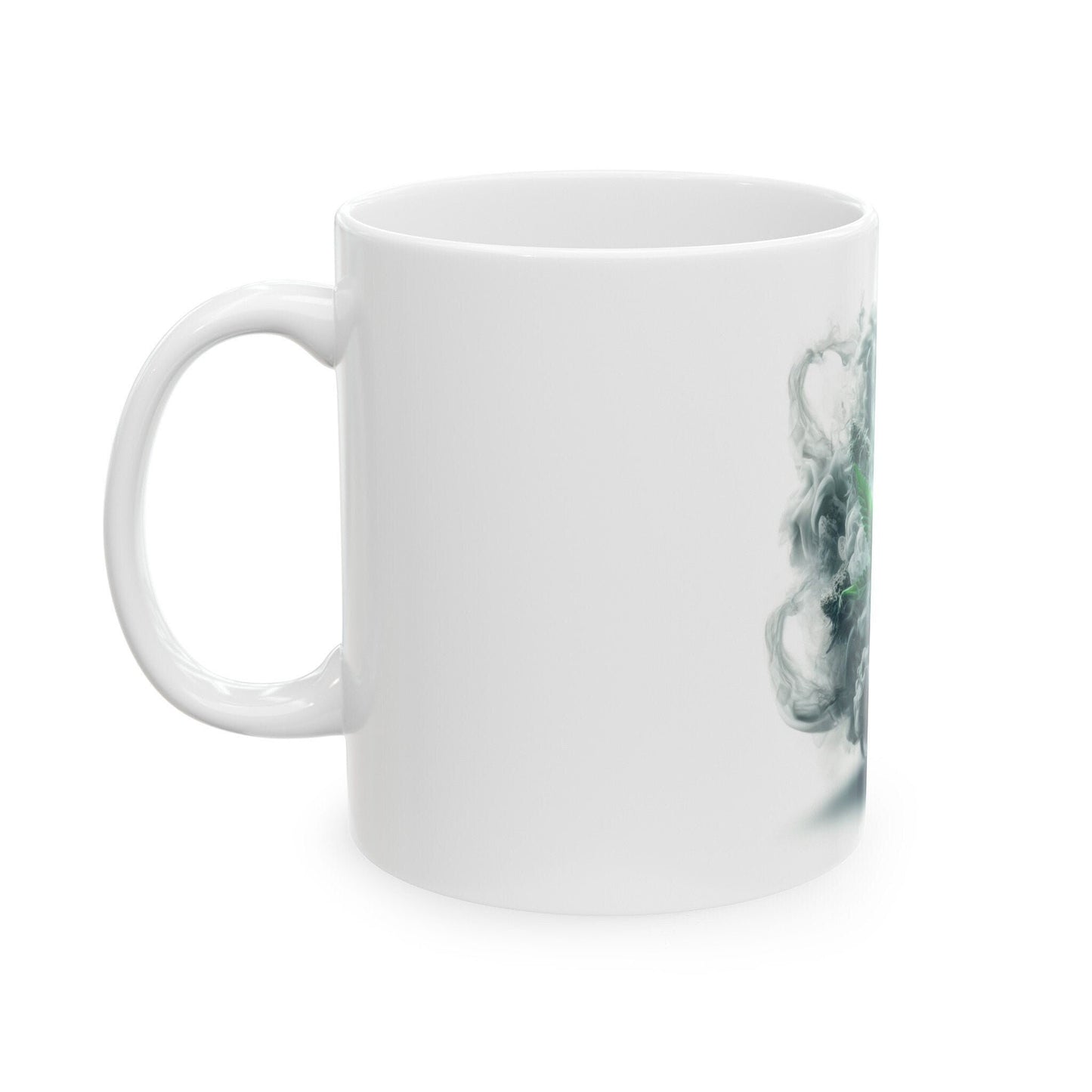SMOKEY WEED FLOWER - Weed Coffee Mugs (11oz) Perfect Gift for Smokers/ Marijuana Gift; Wake and Bake Mug - Cannabis Cup / Stoner Mug
