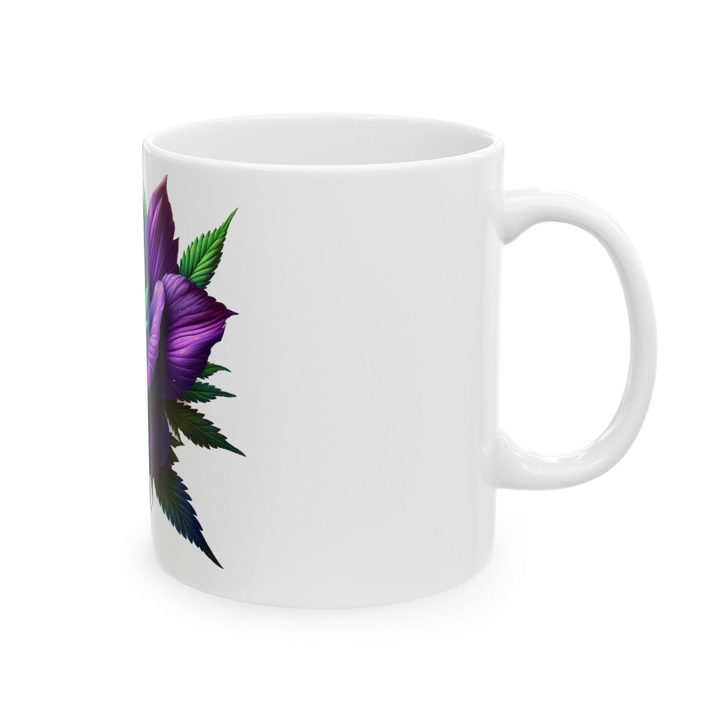 ROYAL PURPLE Weed FLOWER - Weed Coffee Mugs (11oz) Perfect Gift for Smokers/ Marijuana Gift; Wake and Bake Mug - Cannabis Cup / Stoner Mug
