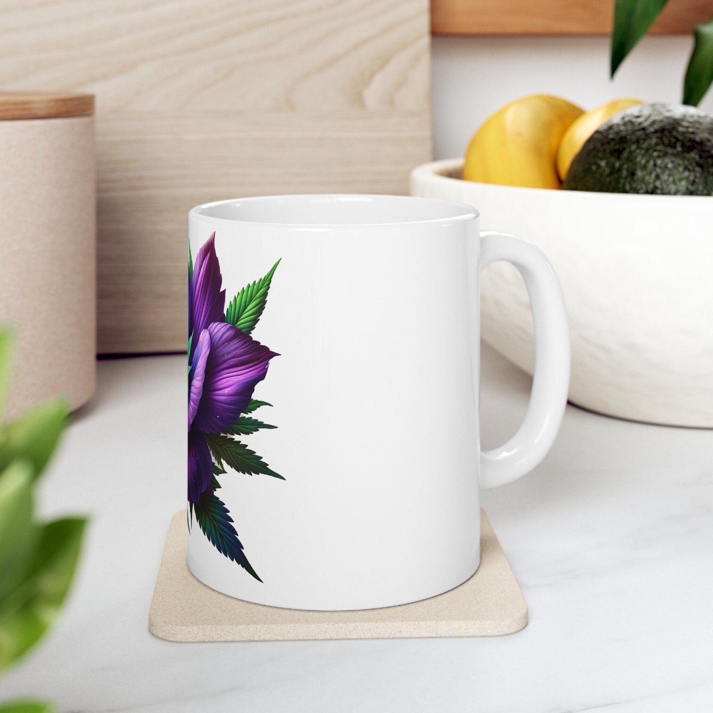 ROYAL PURPLE Weed FLOWER - Weed Coffee Mugs (11oz) Perfect Gift for Smokers/ Marijuana Gift; Wake and Bake Mug - Cannabis Cup / Stoner Mug