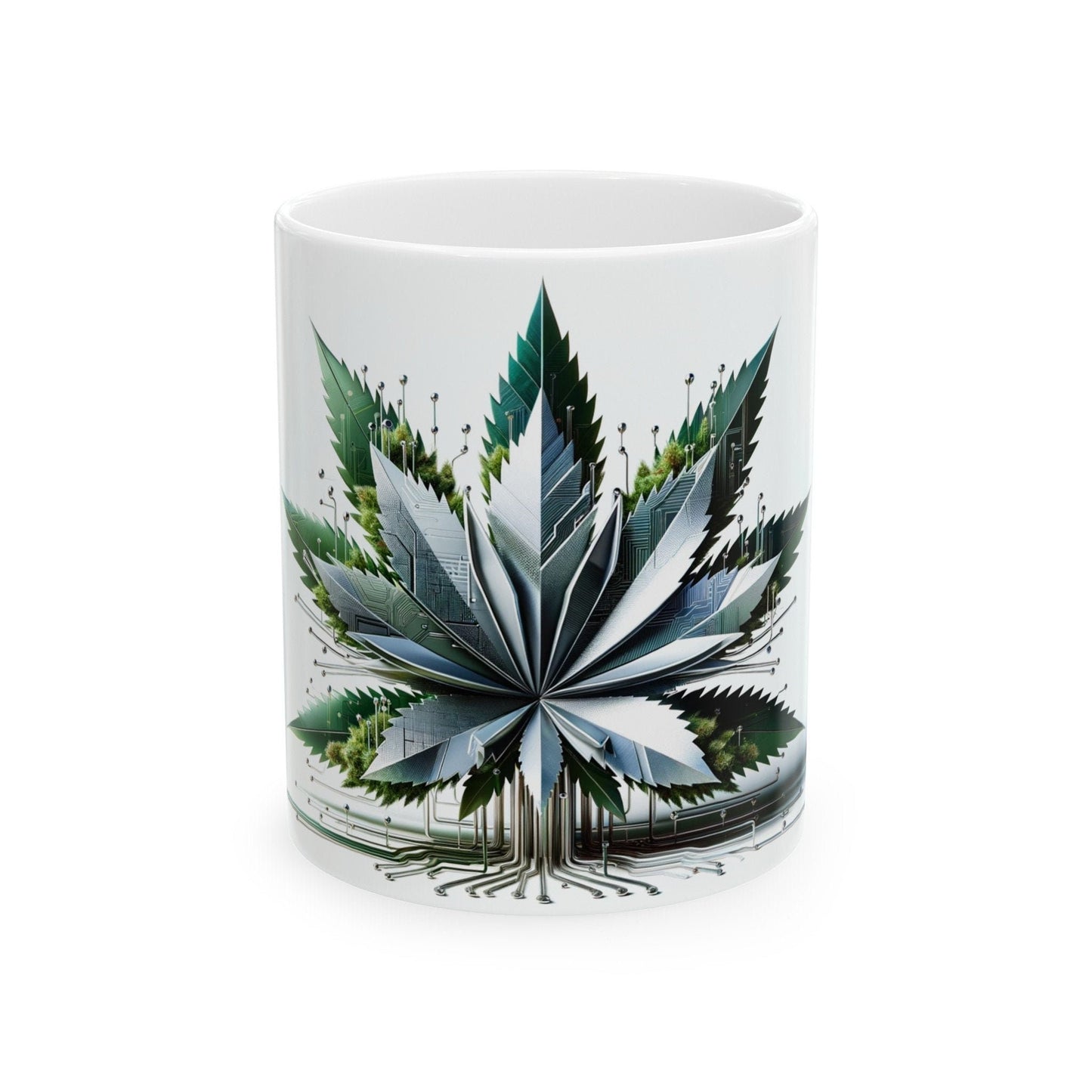 PCB Weed FLOWER - Weed Coffee Mugs (11oz) Perfect Gift for Smokers/ Marijuana Gift; PCB Design - Wake and Bake Mug - Canna Cup / Stoner Mug