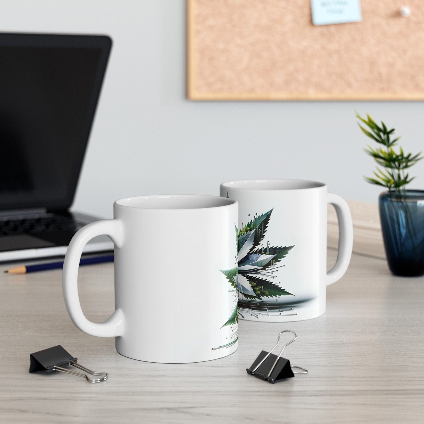 PCB Weed FLOWER - Weed Coffee Mugs (11oz) Perfect Gift for Smokers/ Marijuana Gift; PCB Design - Wake and Bake Mug - Canna Cup / Stoner Mug