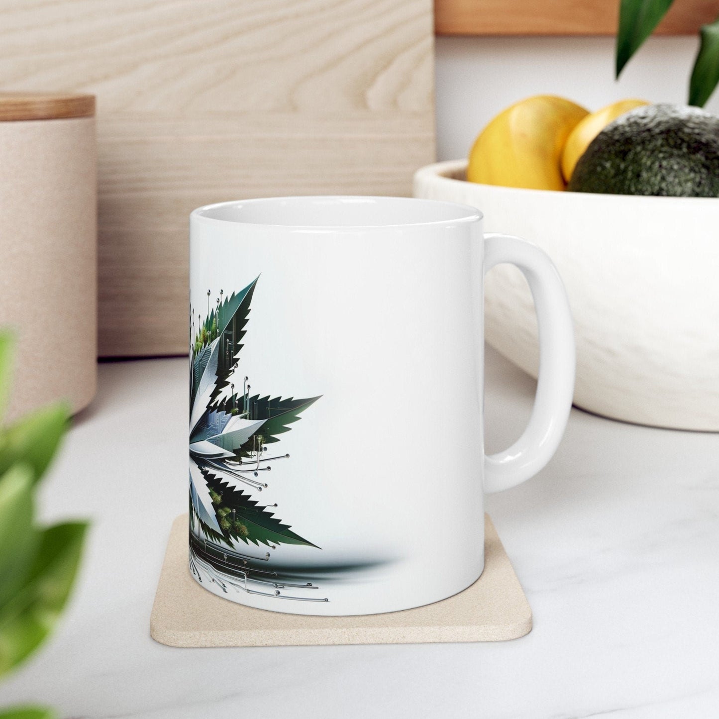 PCB Weed FLOWER - Weed Coffee Mugs (11oz) Perfect Gift for Smokers/ Marijuana Gift; PCB Design - Wake and Bake Mug - Canna Cup / Stoner Mug