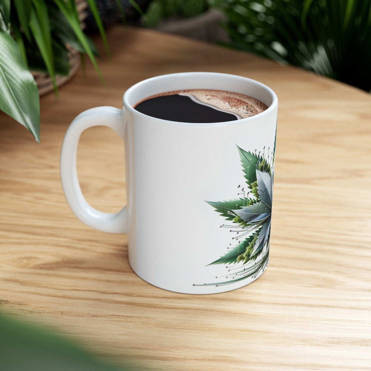 PCB Weed FLOWER - Weed Coffee Mugs (11oz) Perfect Gift for Smokers/ Marijuana Gift; PCB Design - Wake and Bake Mug - Canna Cup / Stoner Mug