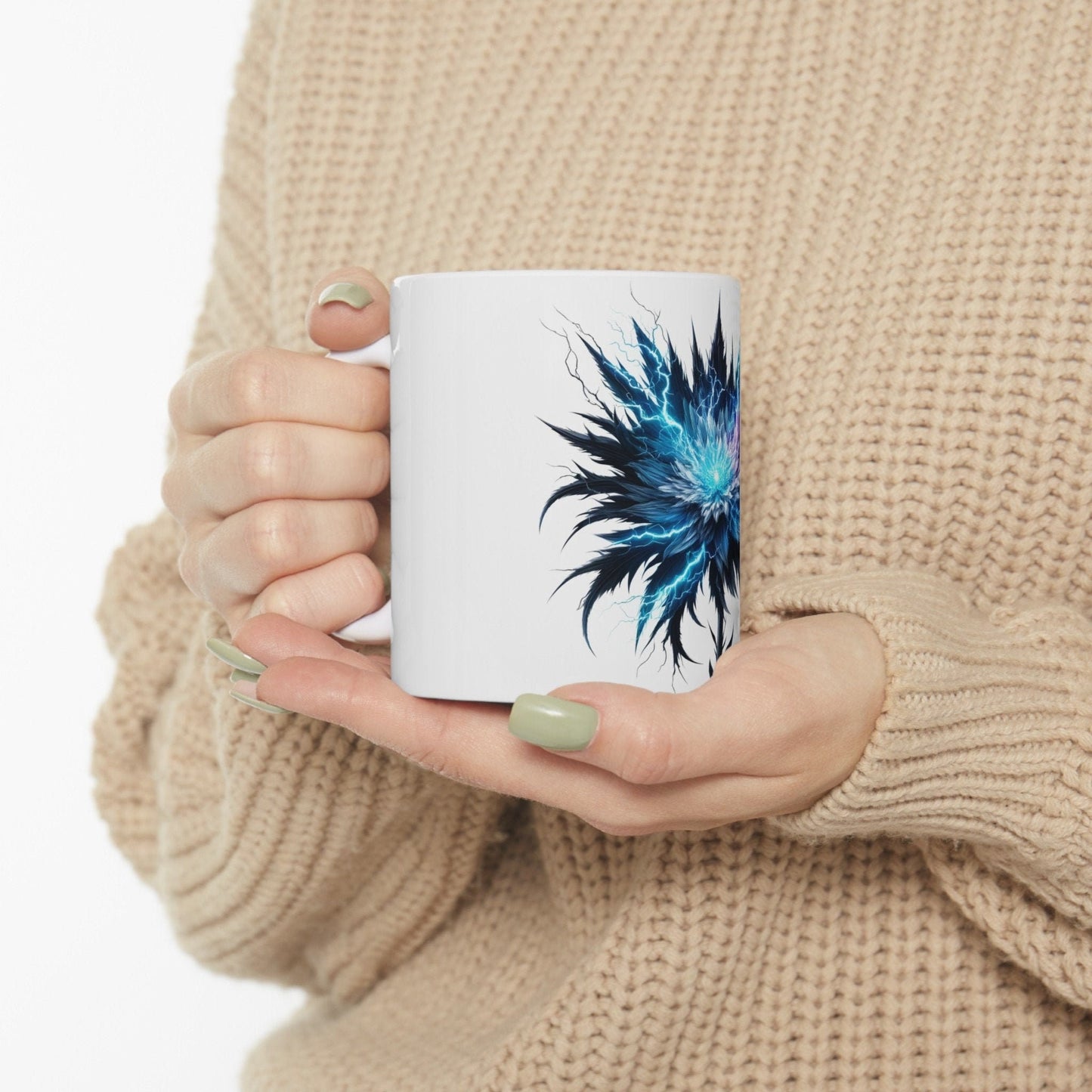 LIGHTNING WEED FLOWER - Weed Coffee Mugs (11oz) Perfect Gift for Smokers/ Marijuana Gift; Wake and Bake Mug - Cannabis Cup / Stoner Mug